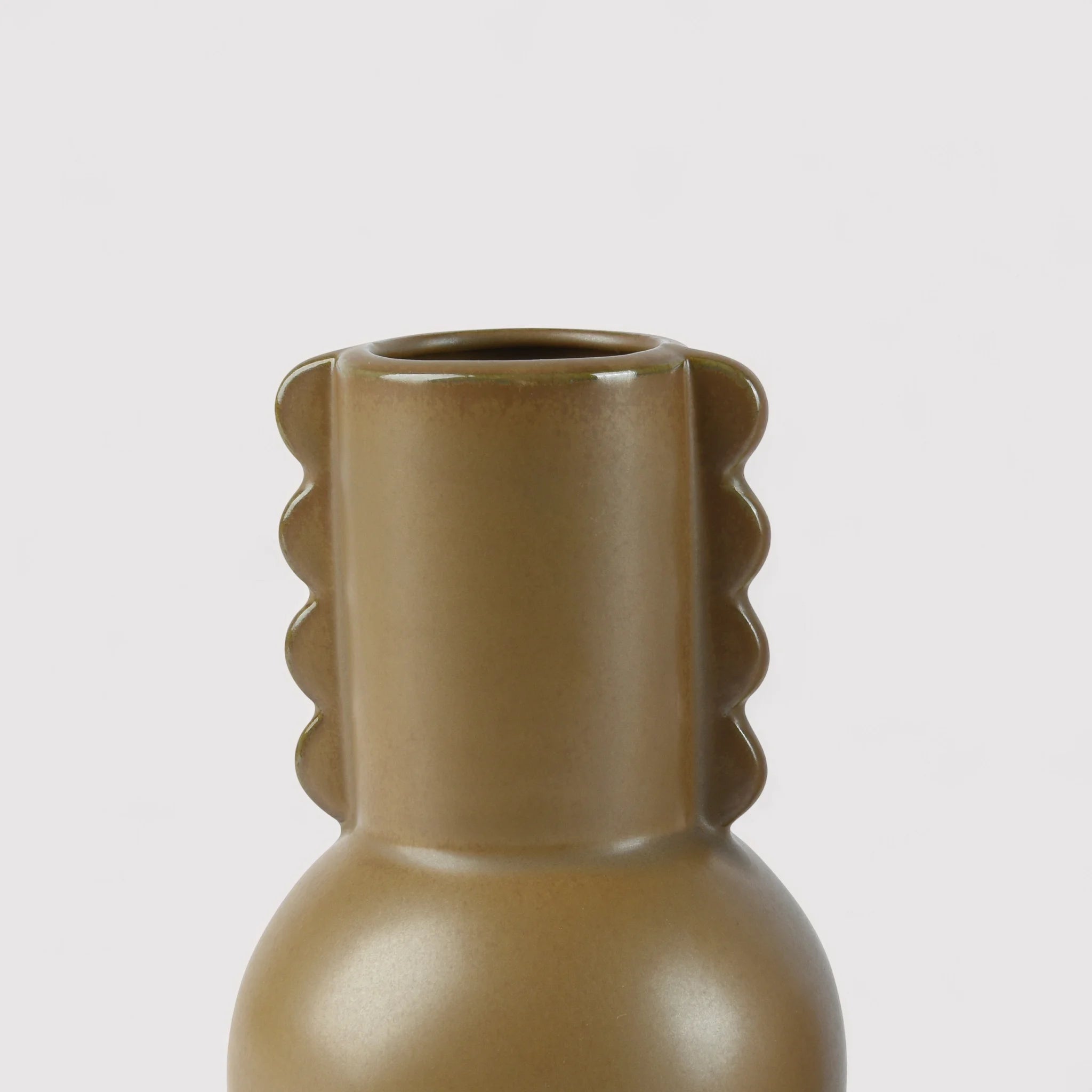 Bubinga - Vaso moderno da centrotavola marrone