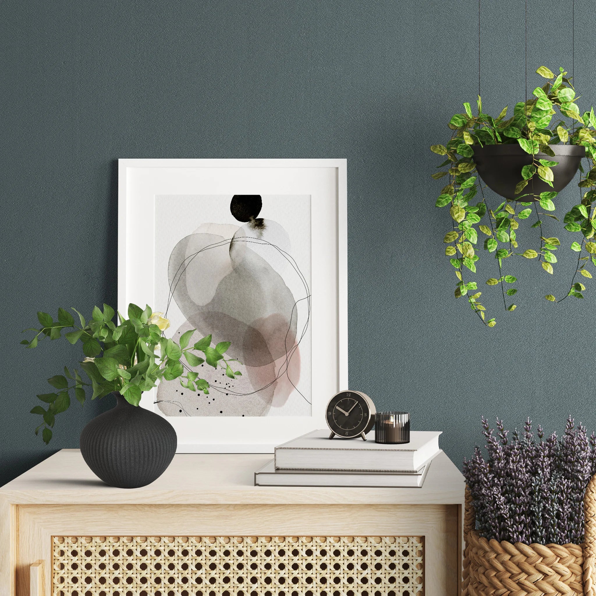 Ayous - Vaso decorativo a forma di giara in gres nero