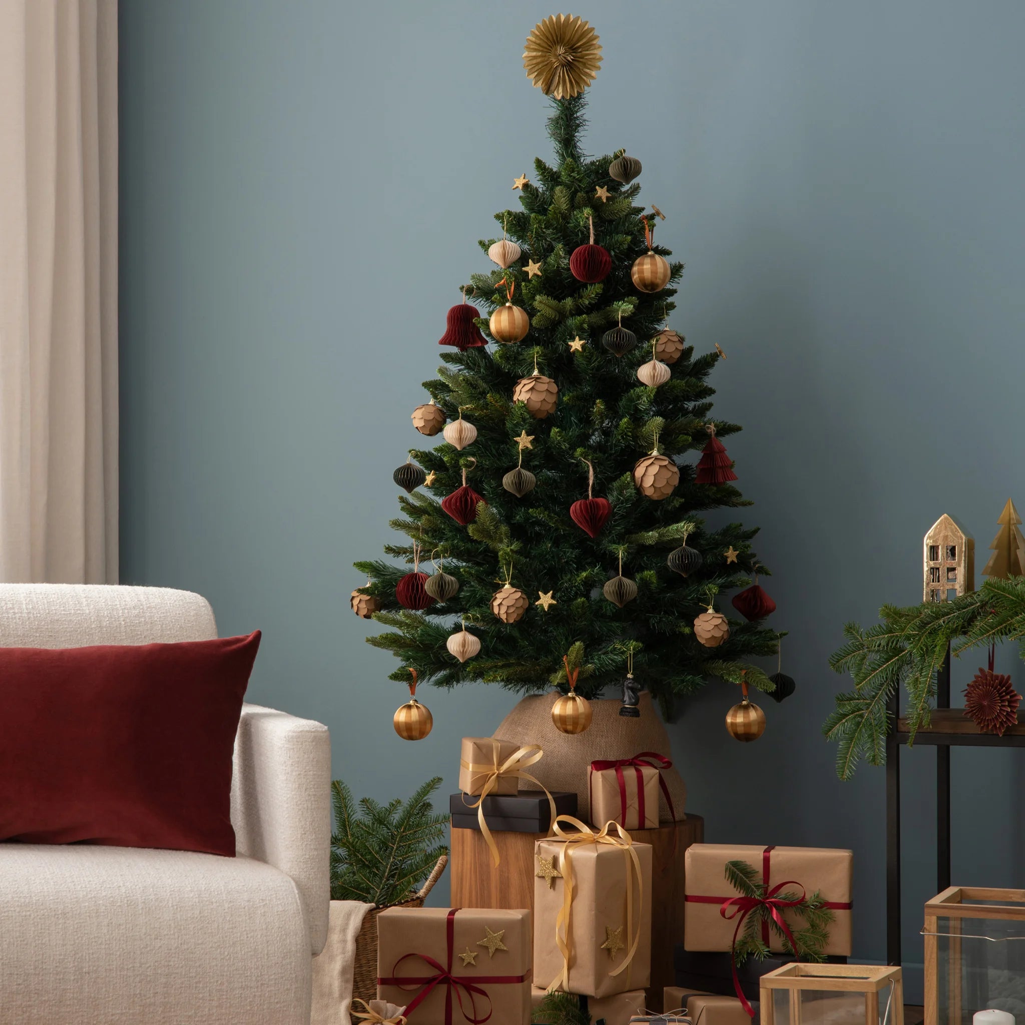 Blighia - Gonna in juta per base albero di Natale Ø 68 cm