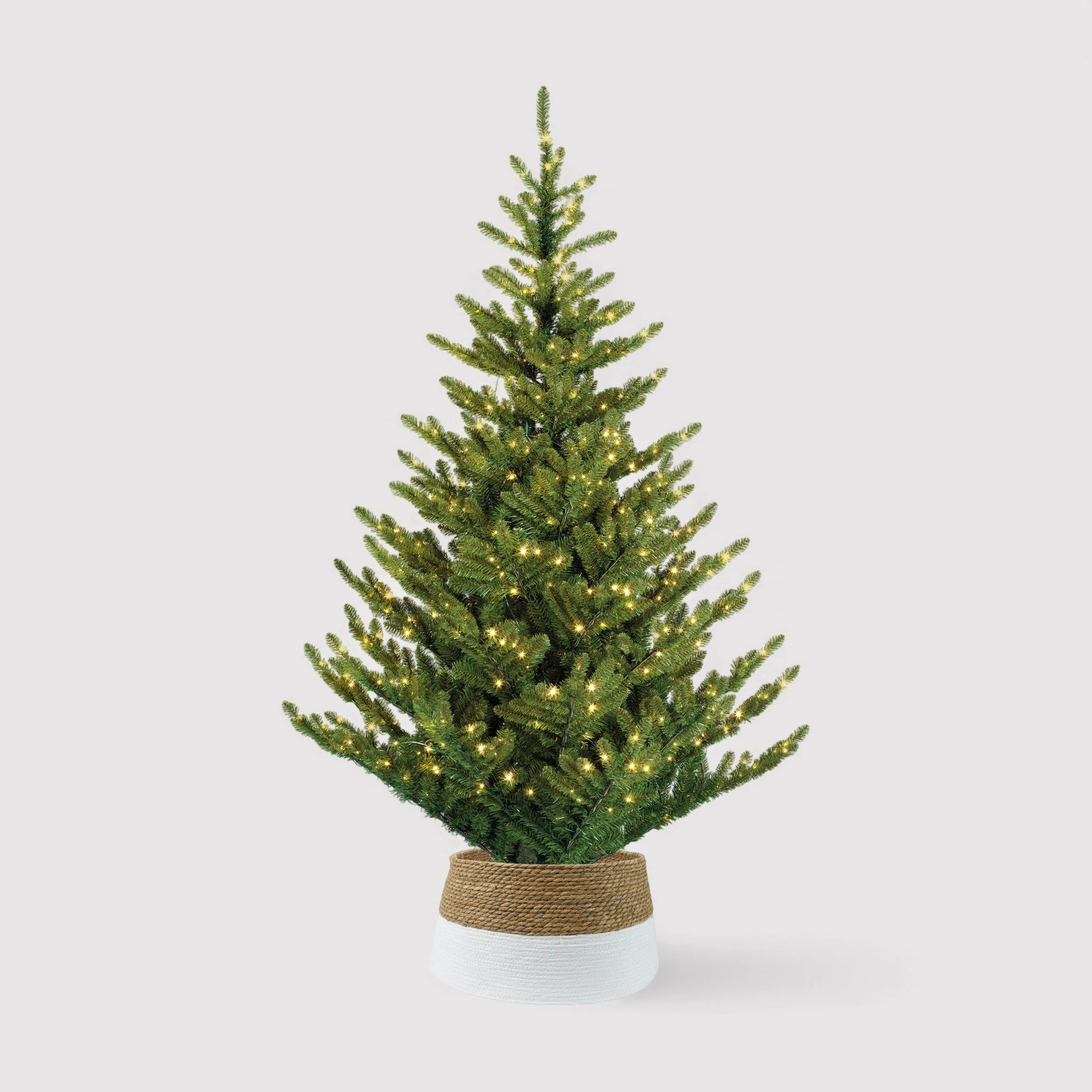 Balang - Gonna per albero di Natale bianca e marrone Ø 57 cm