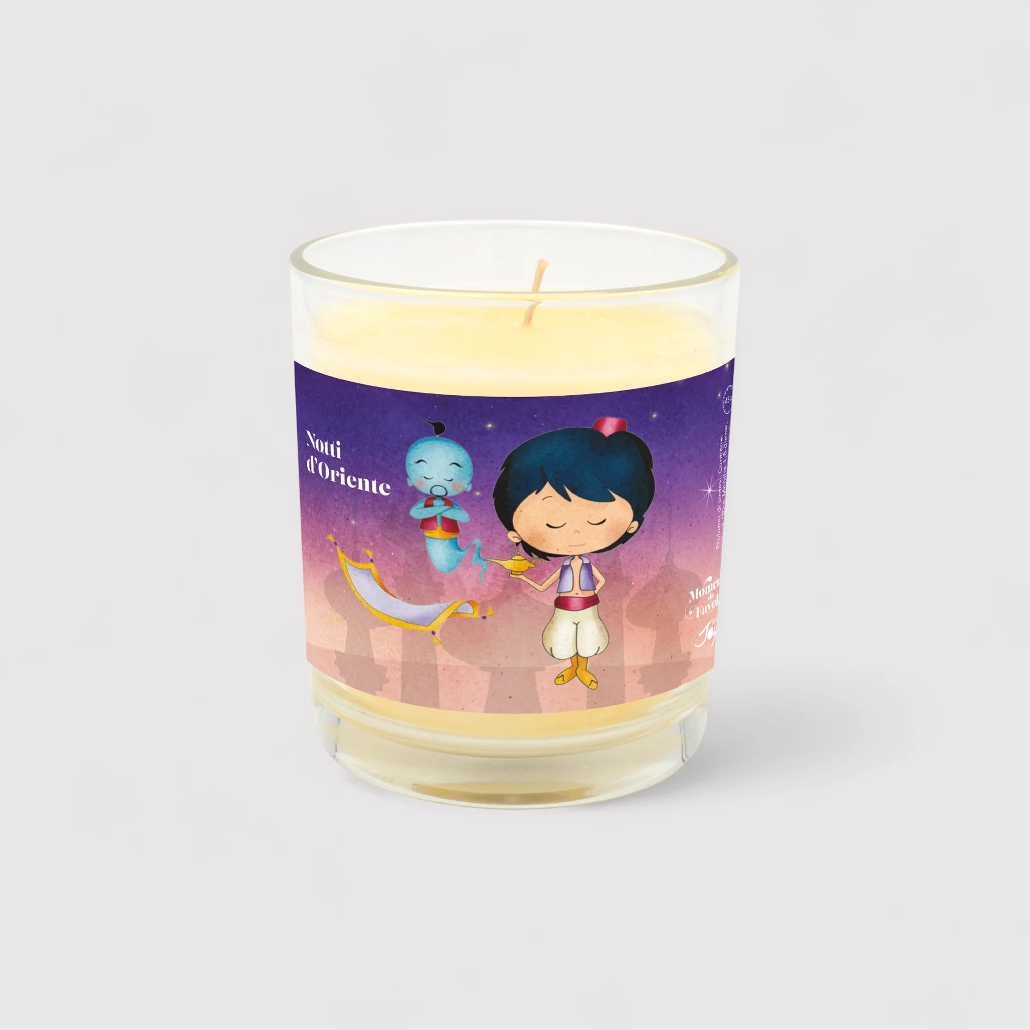 Set tazza tema "Notti d'oriente" e 2 candele profumate fragranza vaniglia
