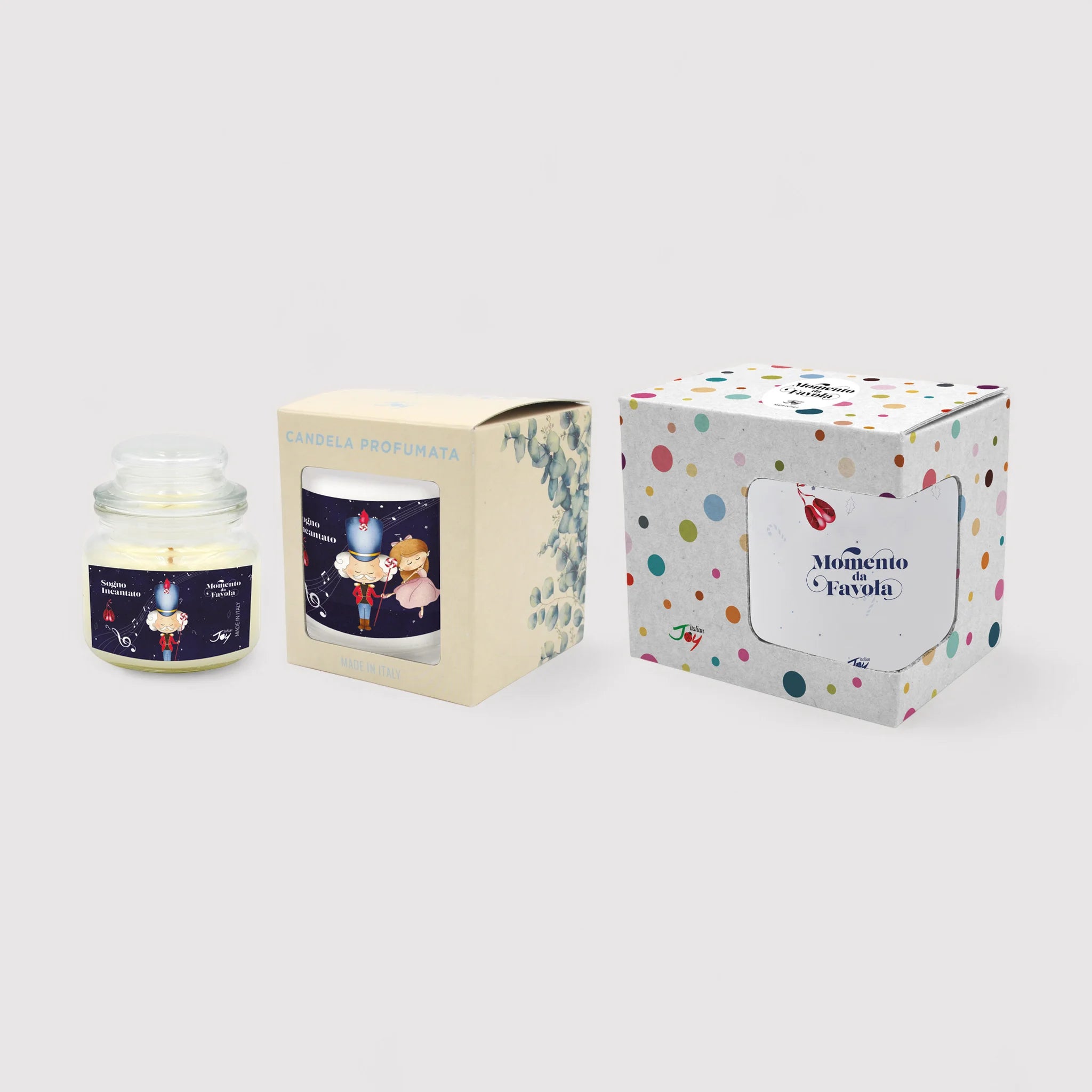 Set tazza tema "Sogno incantato" e 2 candele profumate fragranza gelsomino