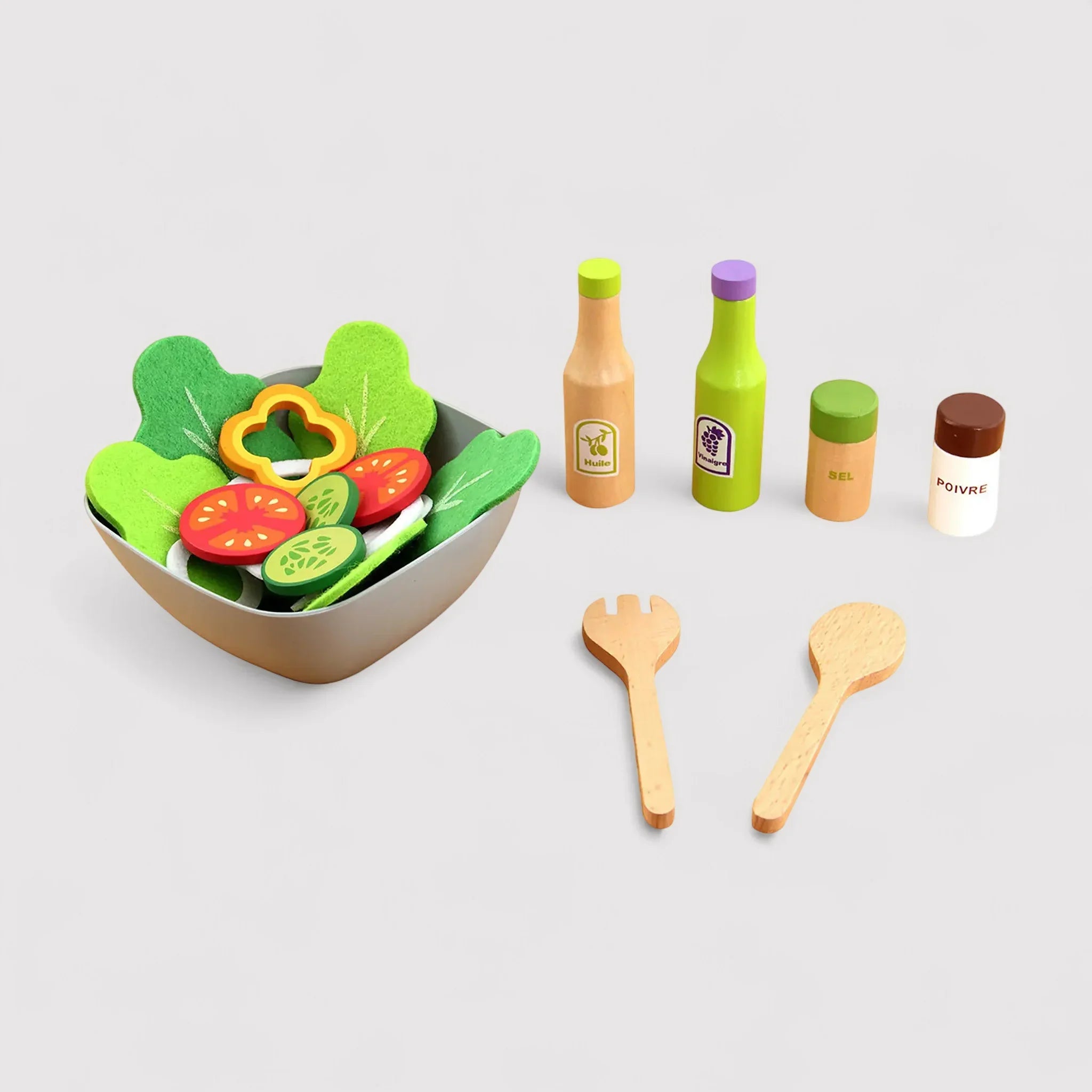 Tanah - Gioco per bambini con insalata in legno e accessori