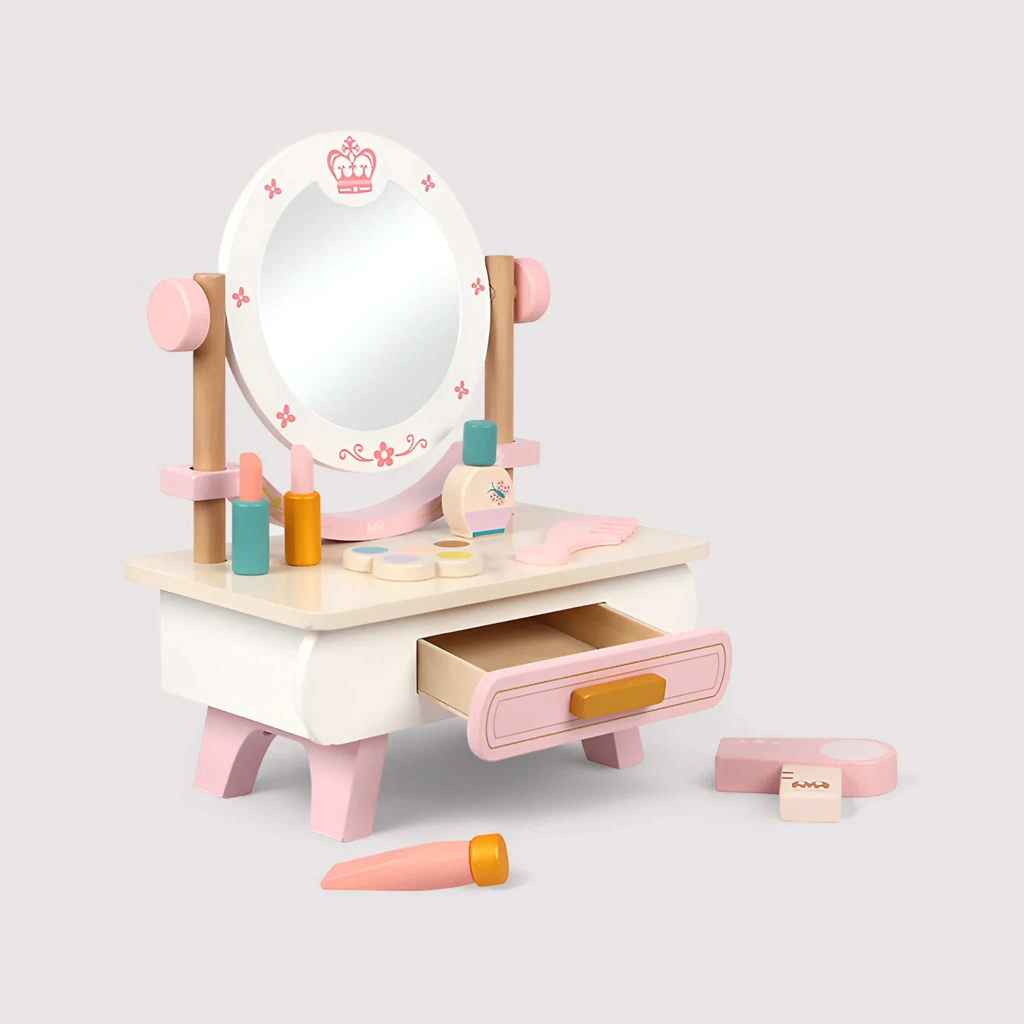 Kafal - Tavolo da trucco giocattolo per bambini con accessori