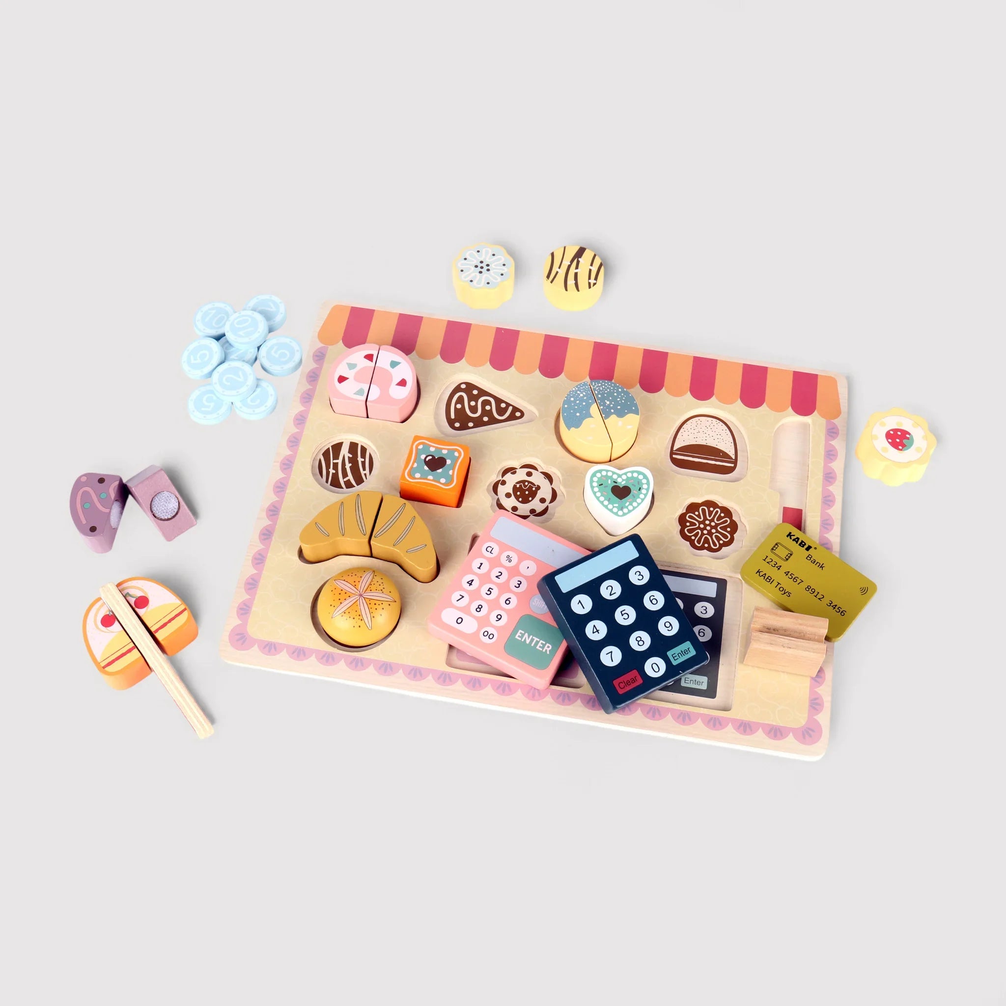 Myrcia - Set panetteria giocattolo in legno per bambini