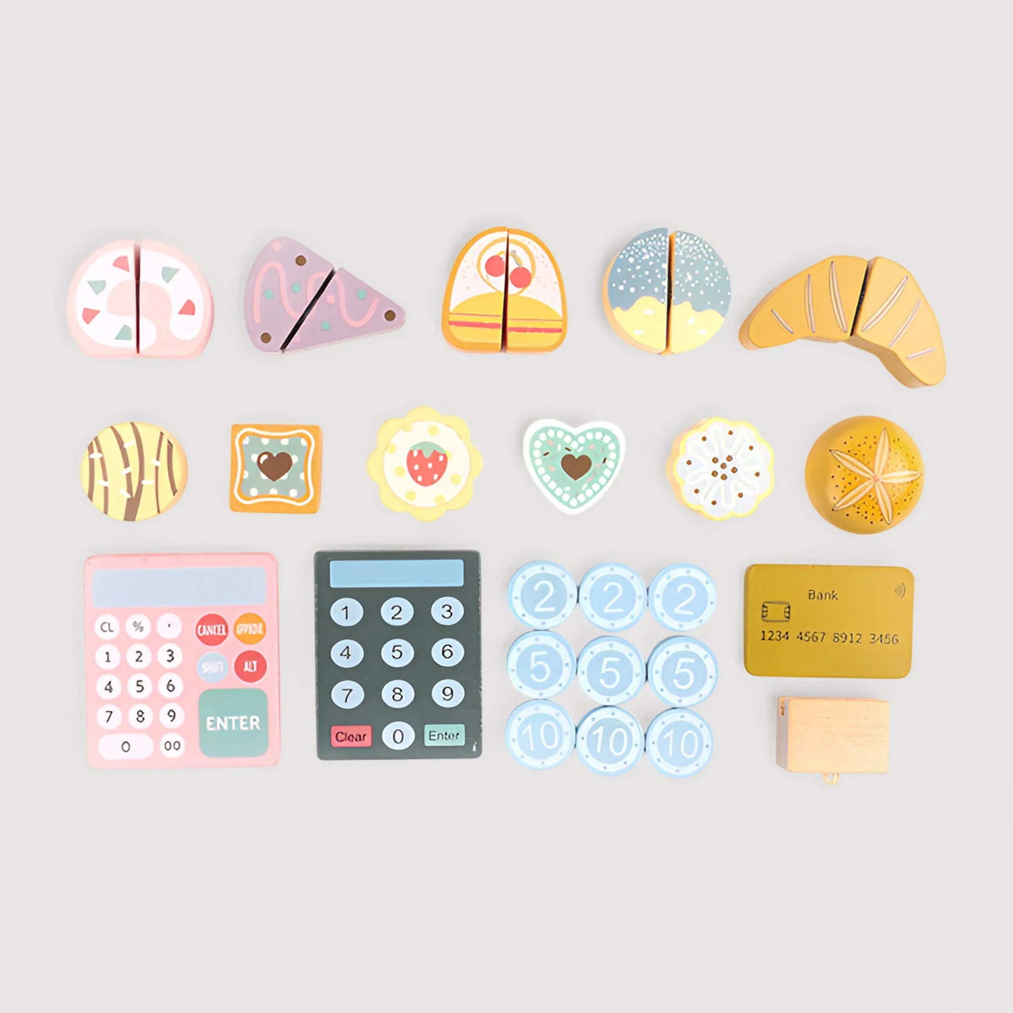 Myrcia - Set panetteria giocattolo in legno per bambini