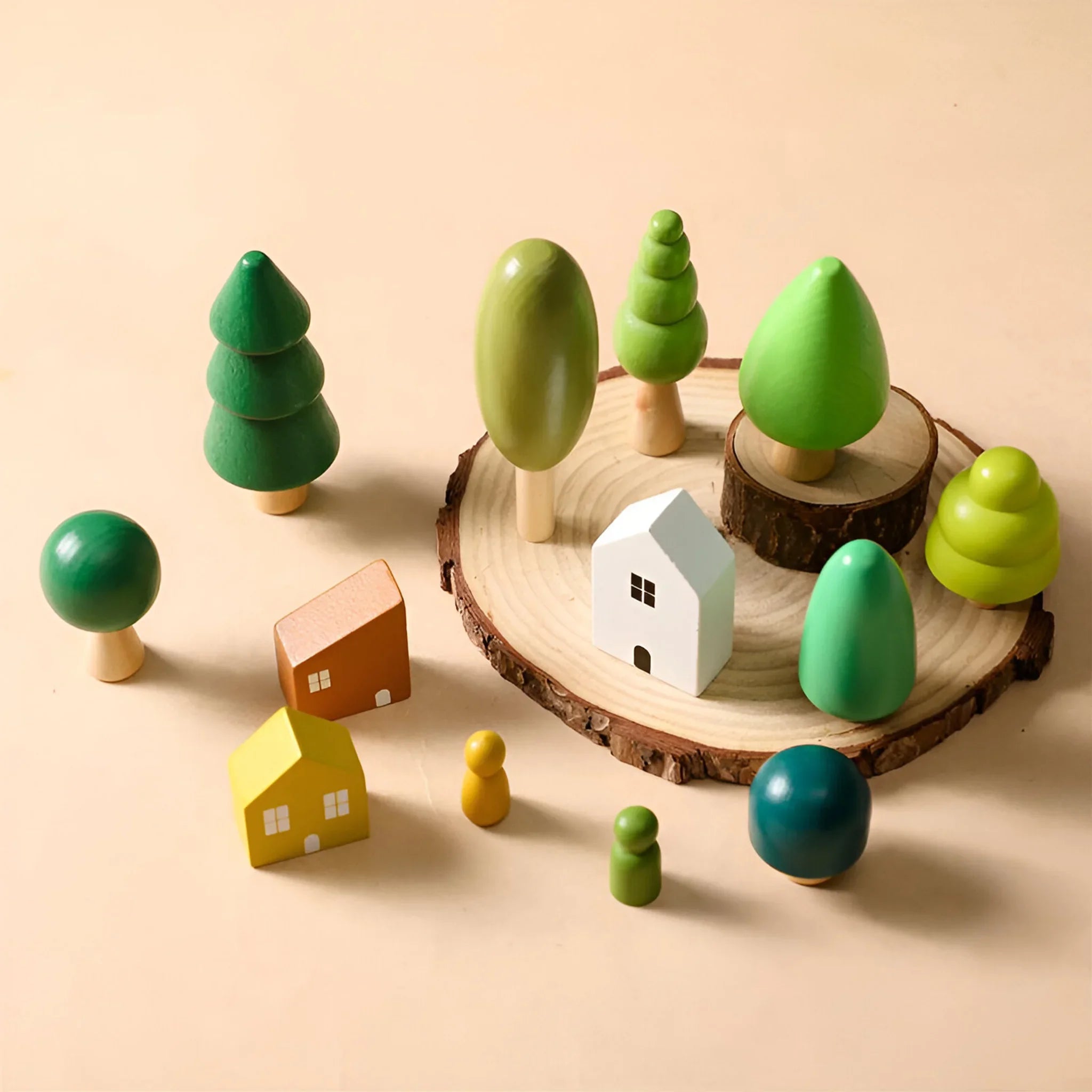 Kunzea - Set giochi a tema foresta preistorica in legno