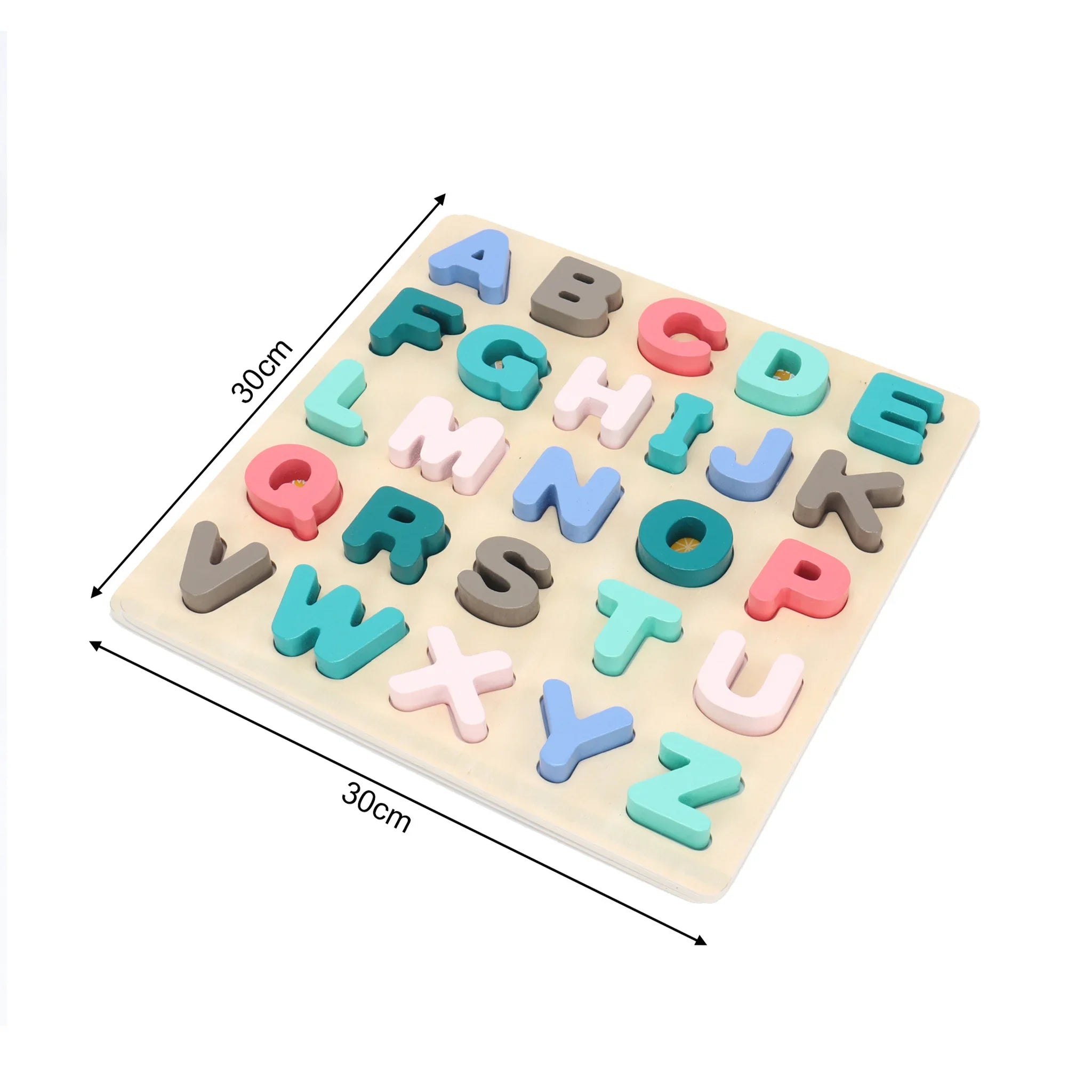 Jambo - Puzzle montessoriano con lettere dell'alfabeto in legno