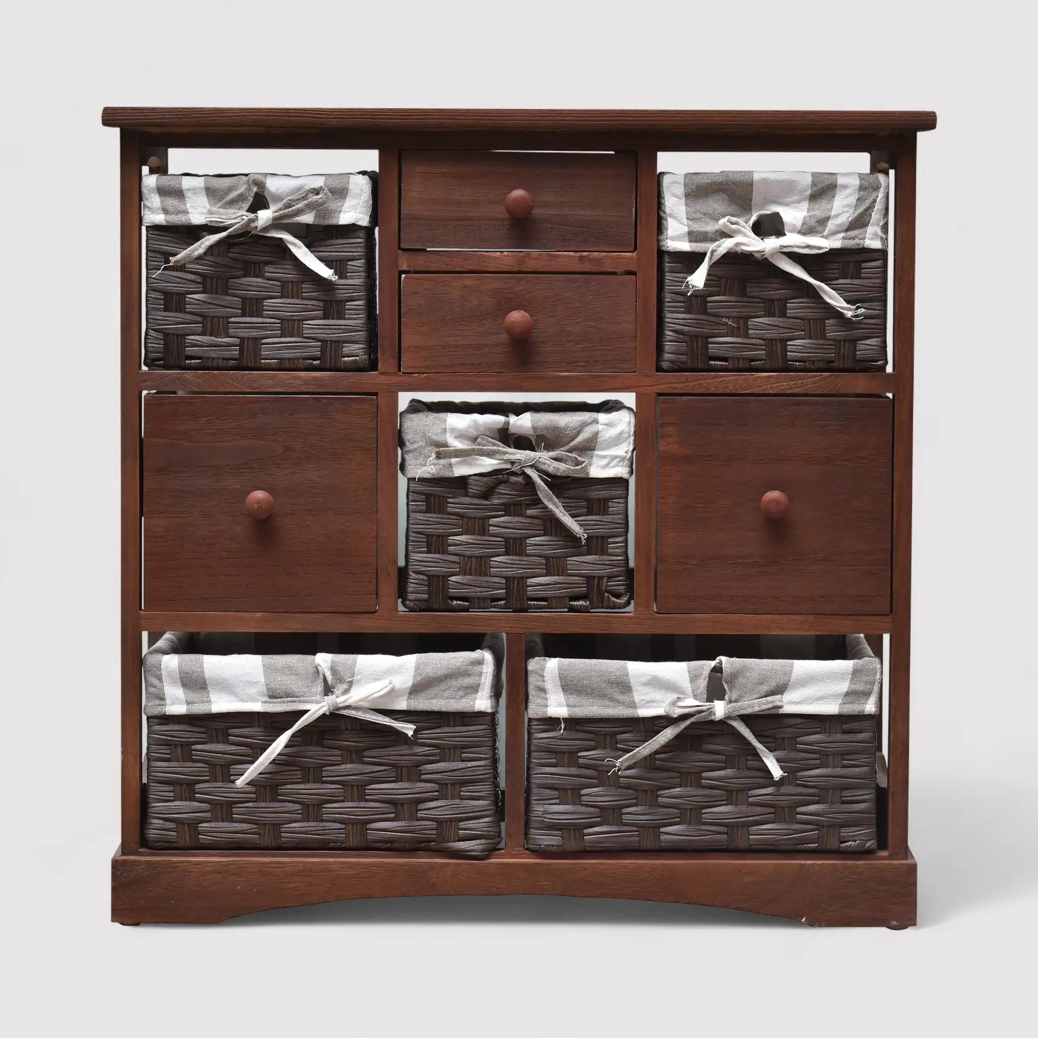 Cicely - Credenza da cucina in stile country con 4 cassetti e 5 cestini