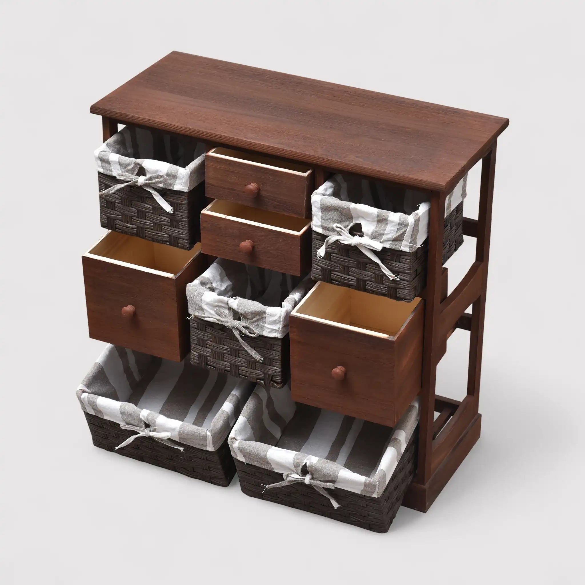 Cicely - Credenza da cucina in stile country con 4 cassetti e 5 cestini