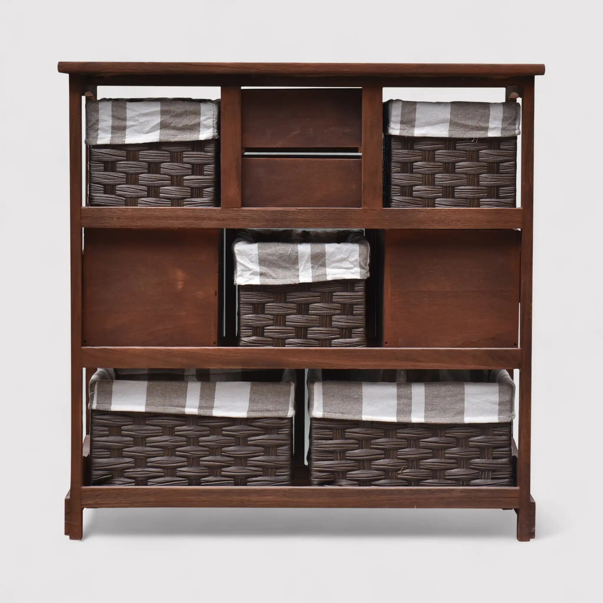 Cicely - Credenza da cucina in stile country con 4 cassetti e 5 cestini