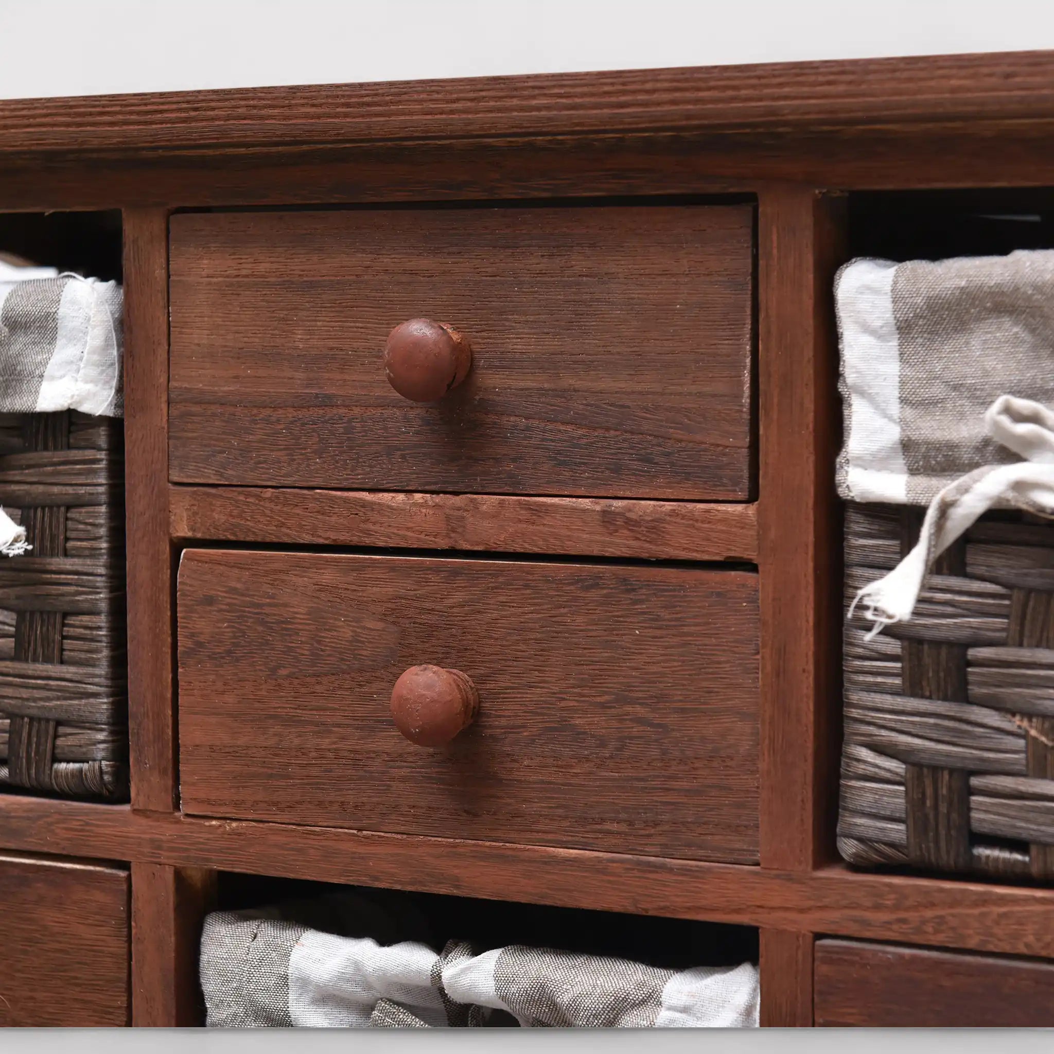 Cicely - Credenza da cucina in stile country con 4 cassetti e 5 cestini