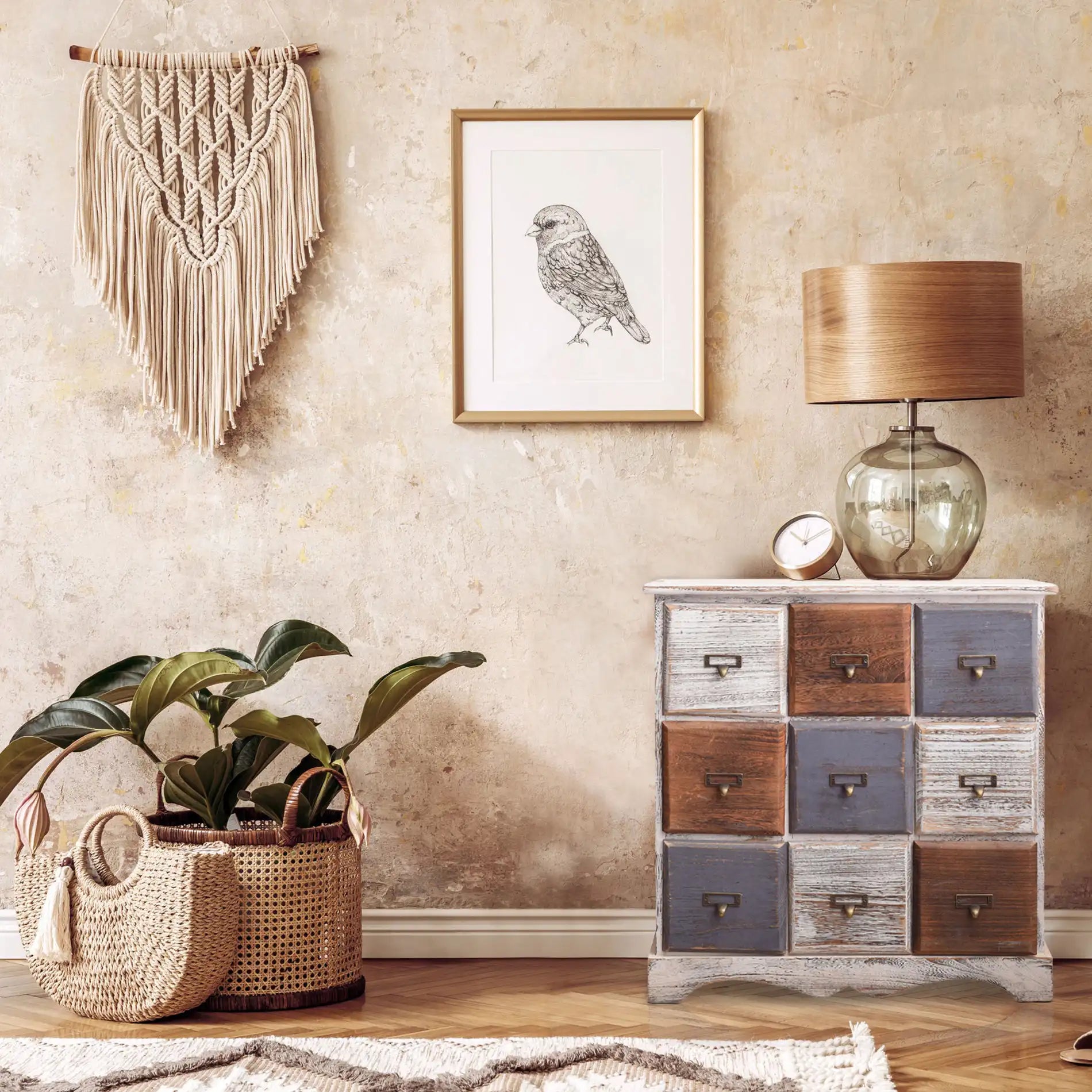 Setaria - Cassettiera multi cassetti in stile vintage