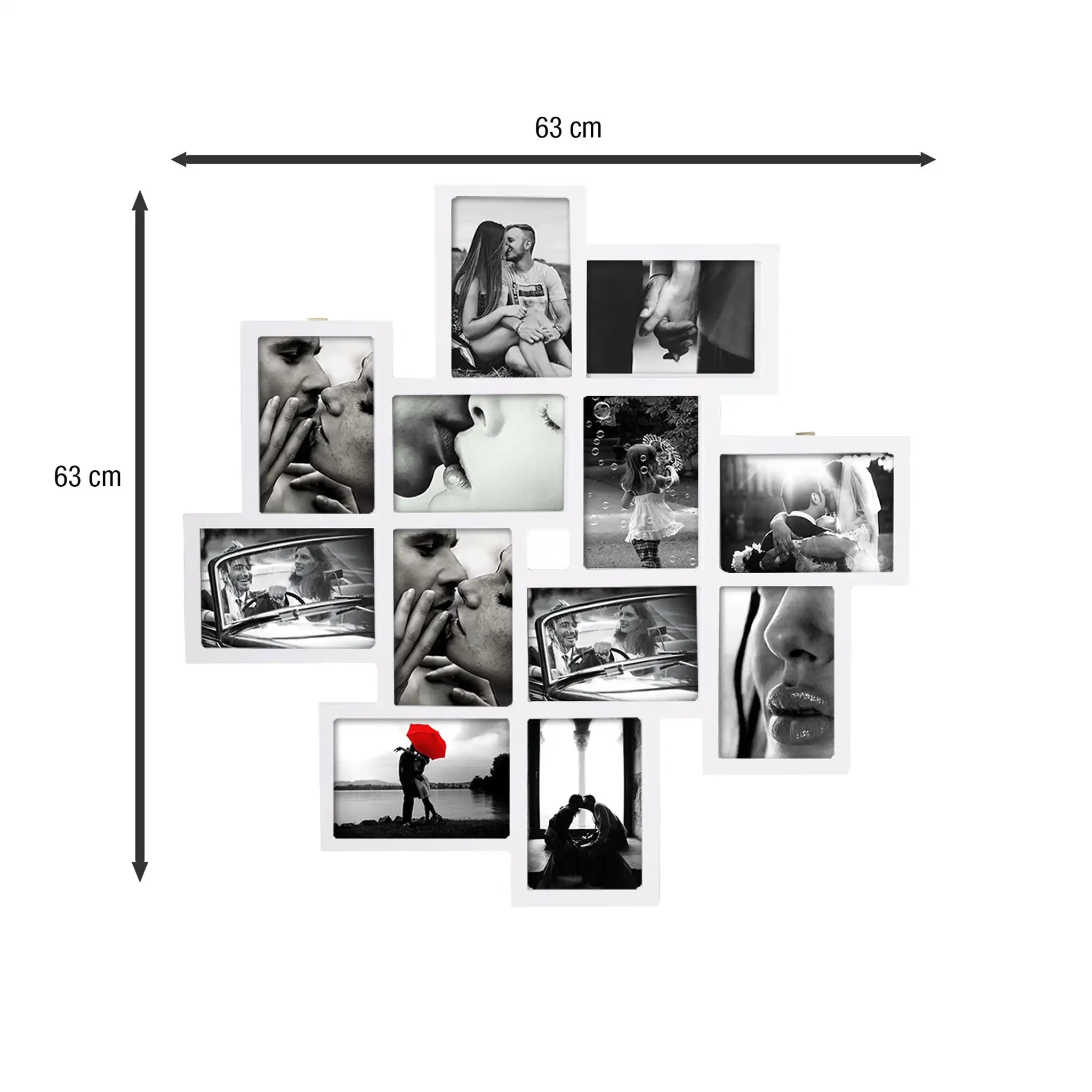 Cadre photo mural mosaïque pour 12 photos