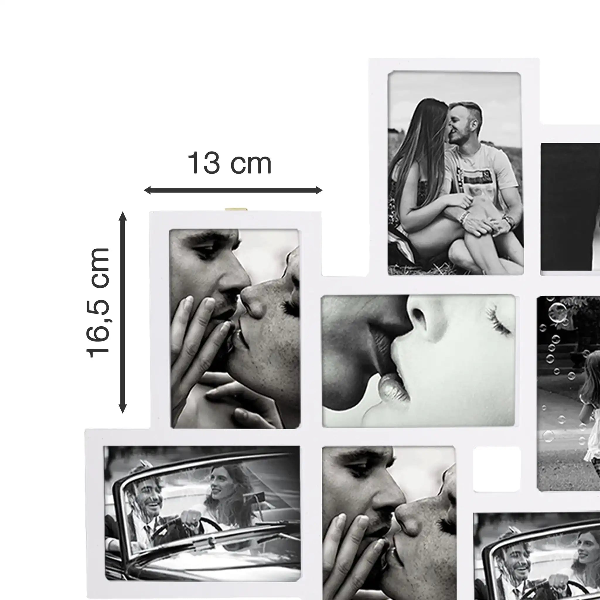 Cadre photo mural mosaïque pour 12 photos