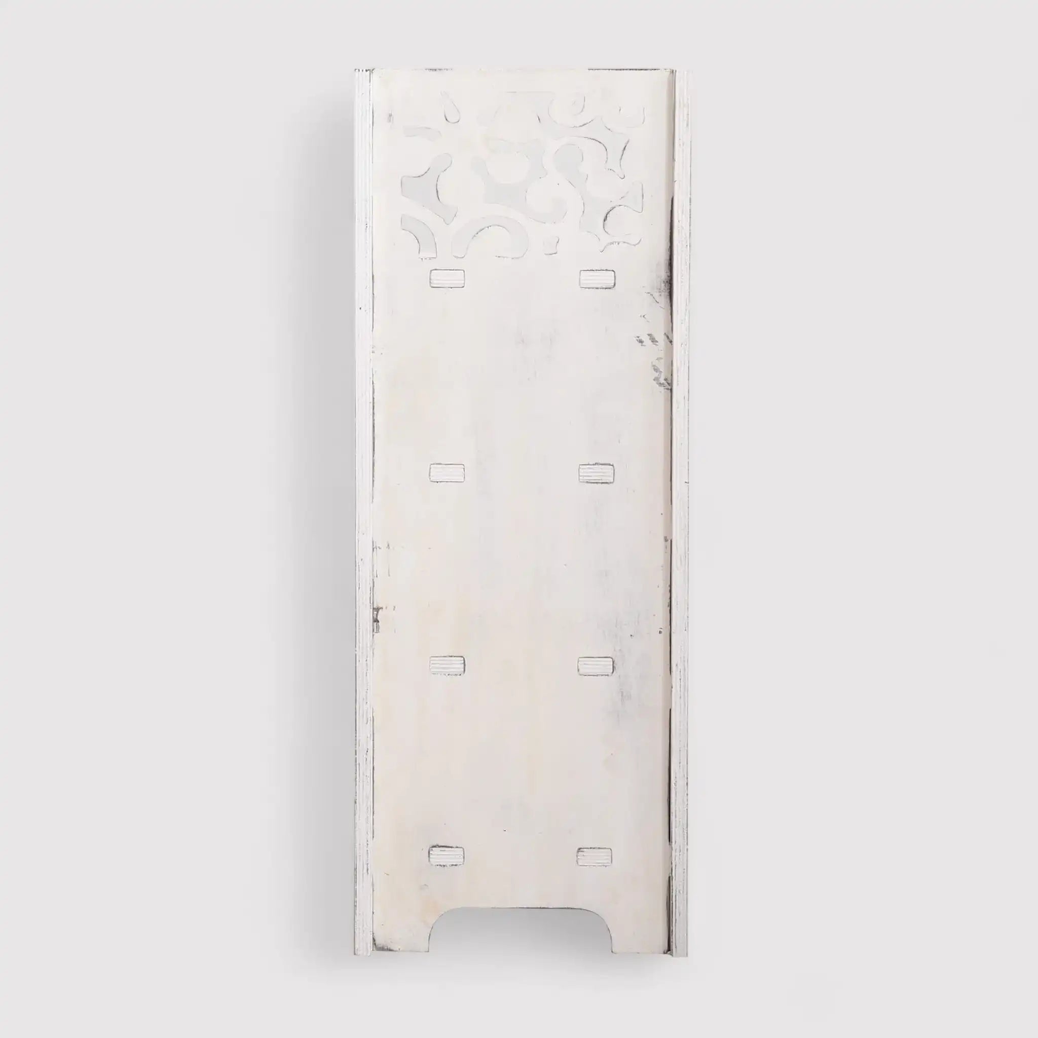 Maranta - Comodino in vimini con 3 cestini con motivo floreale