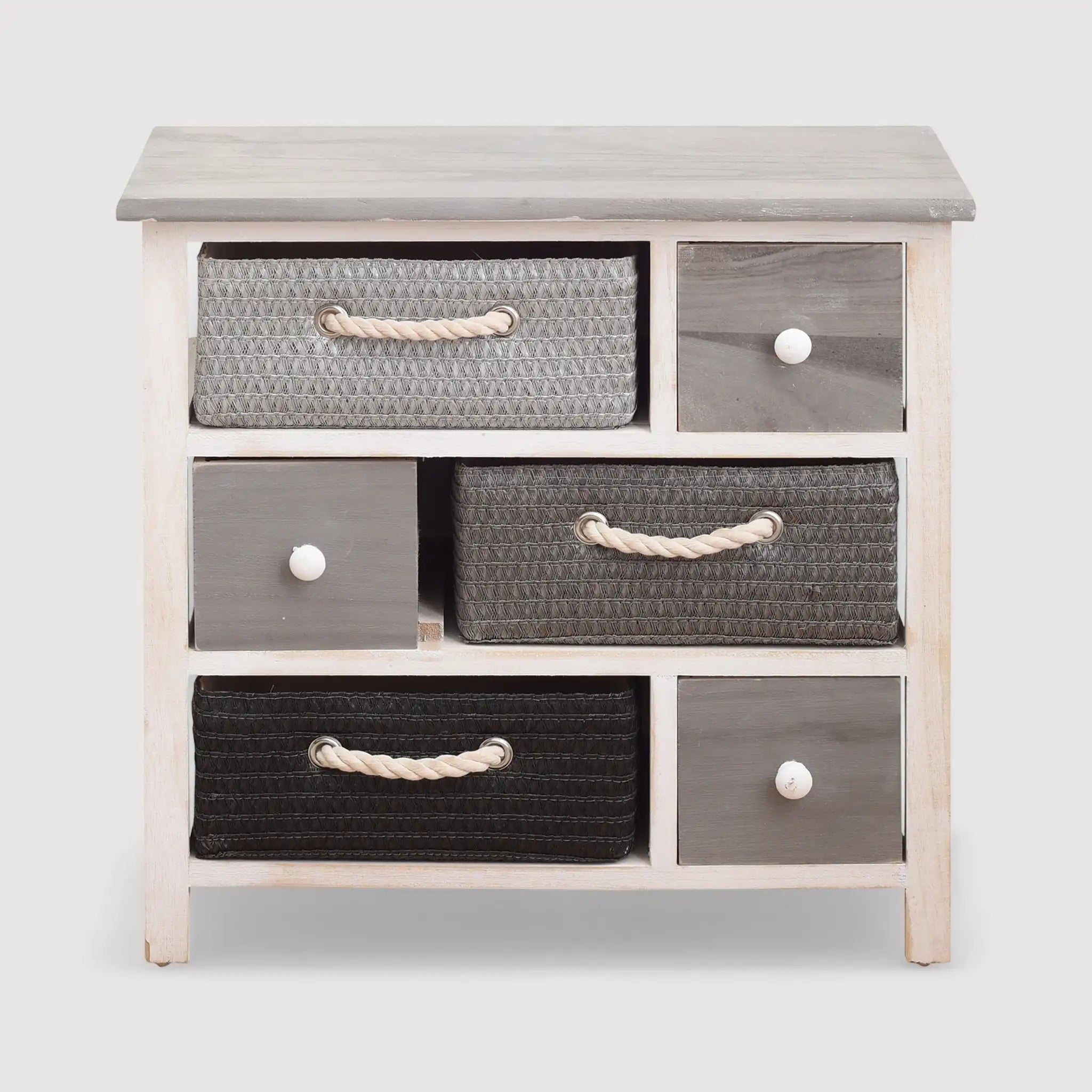 Myrris - Mobiletto da bagno in stile moderno con 6 cassetti