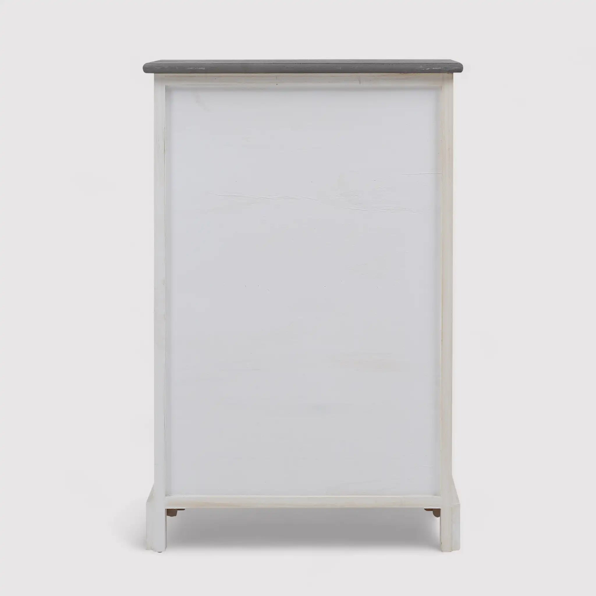 Tarhui - Mobiletto da ingresso bianco e grigio con 1 anta e 3 cassetti