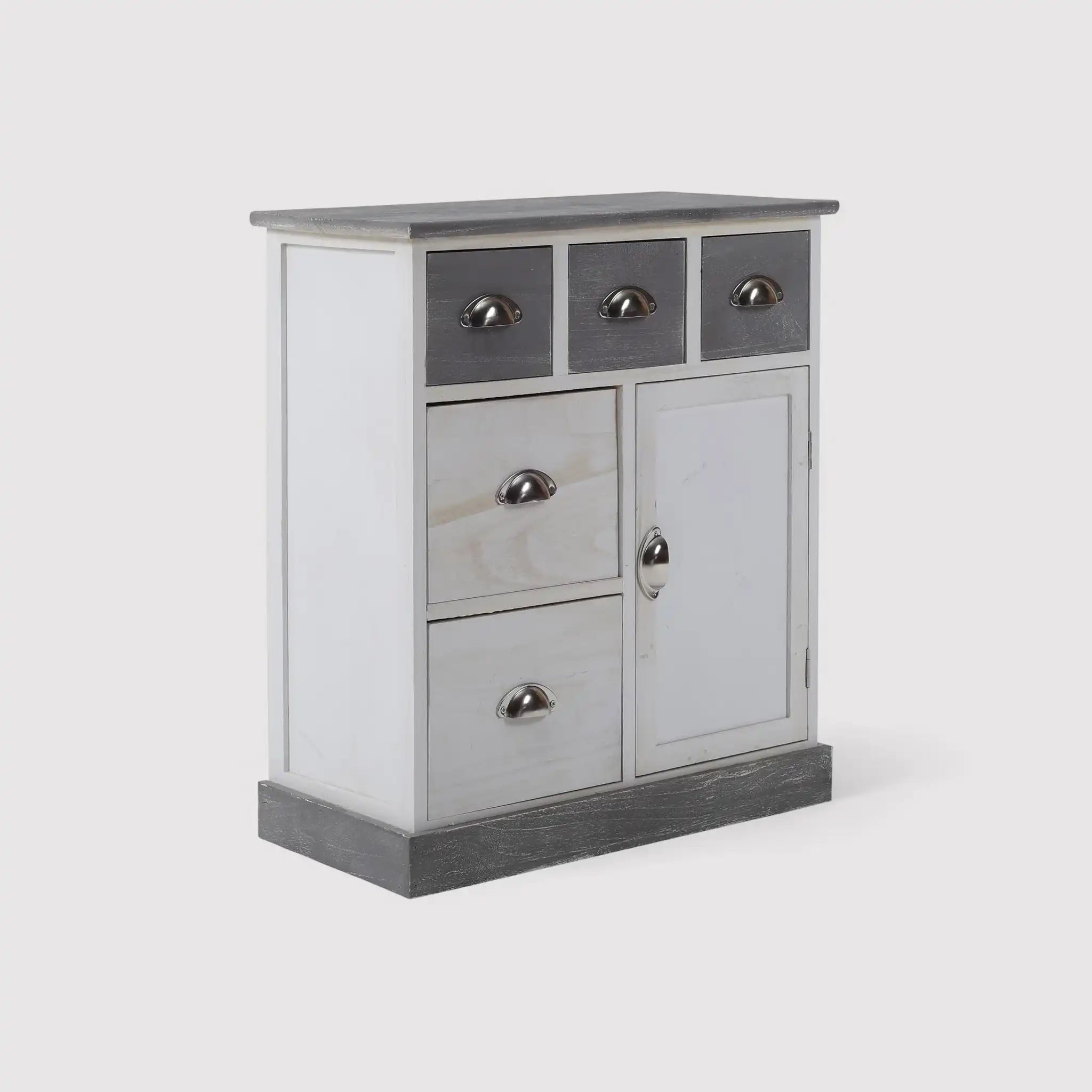 Armoire de style vintage avec 5 tiroirs et 1 porte