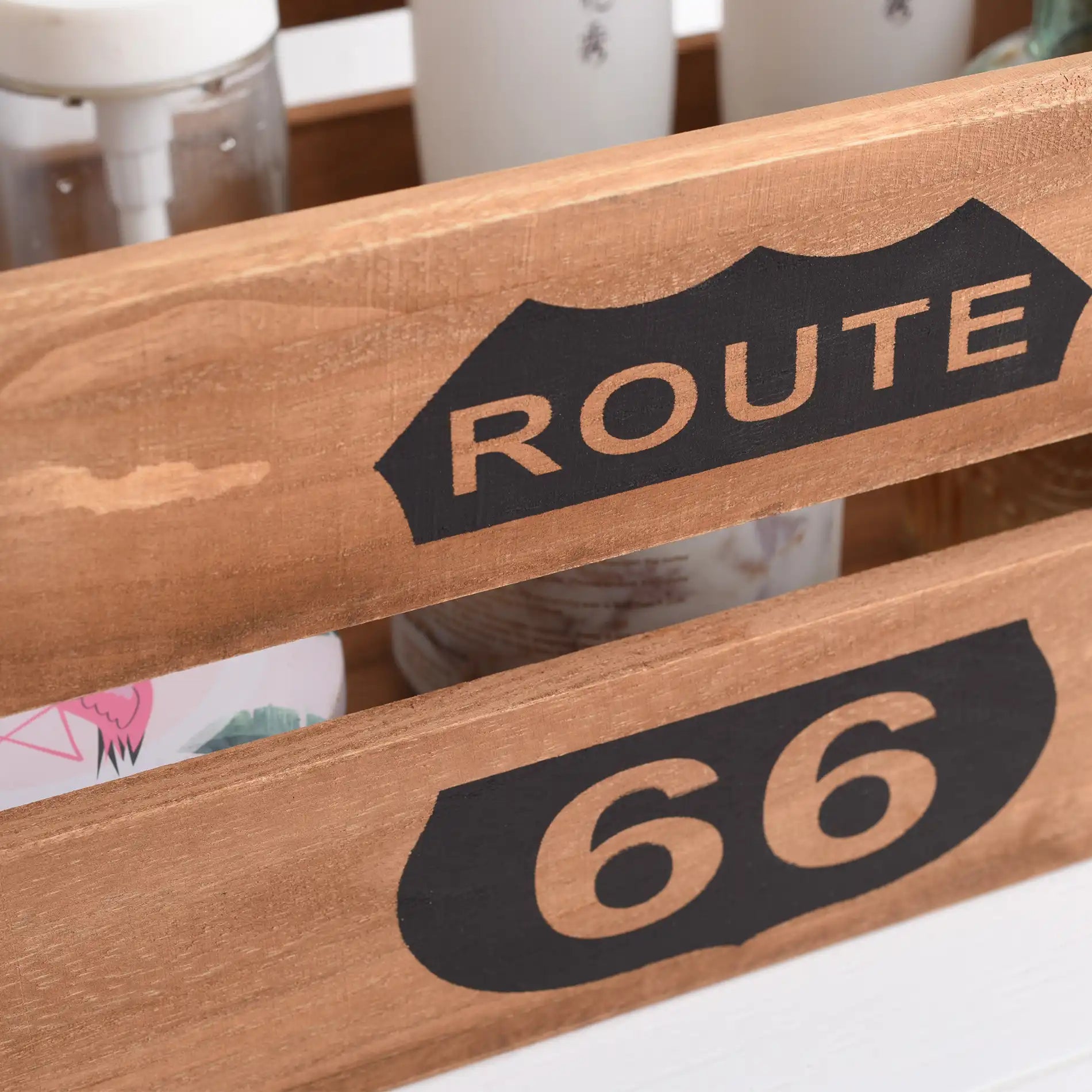 Albuca - Set di 4 cassette in legno per frutta e découpage