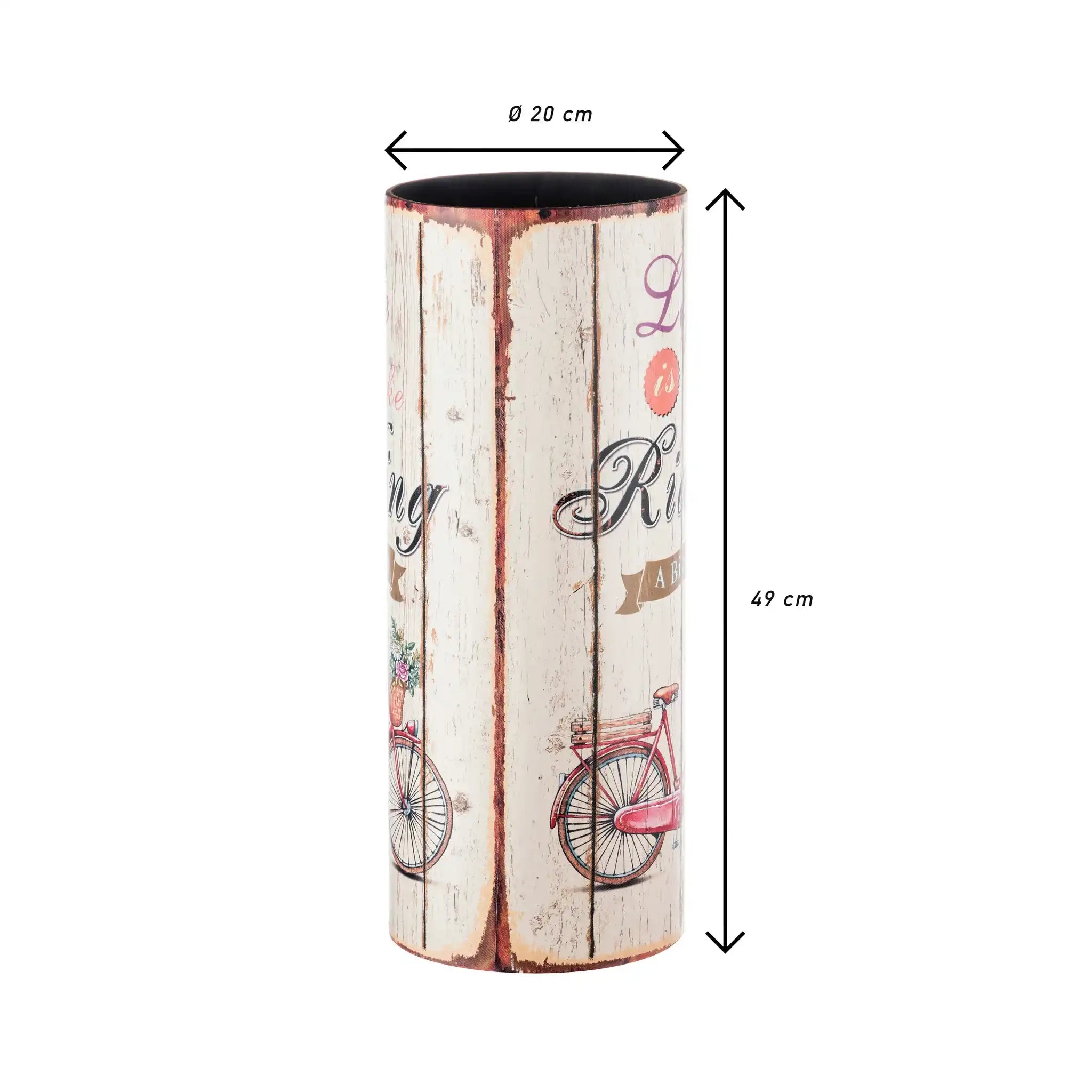 Porte-parapluie style vintage beige en canvas