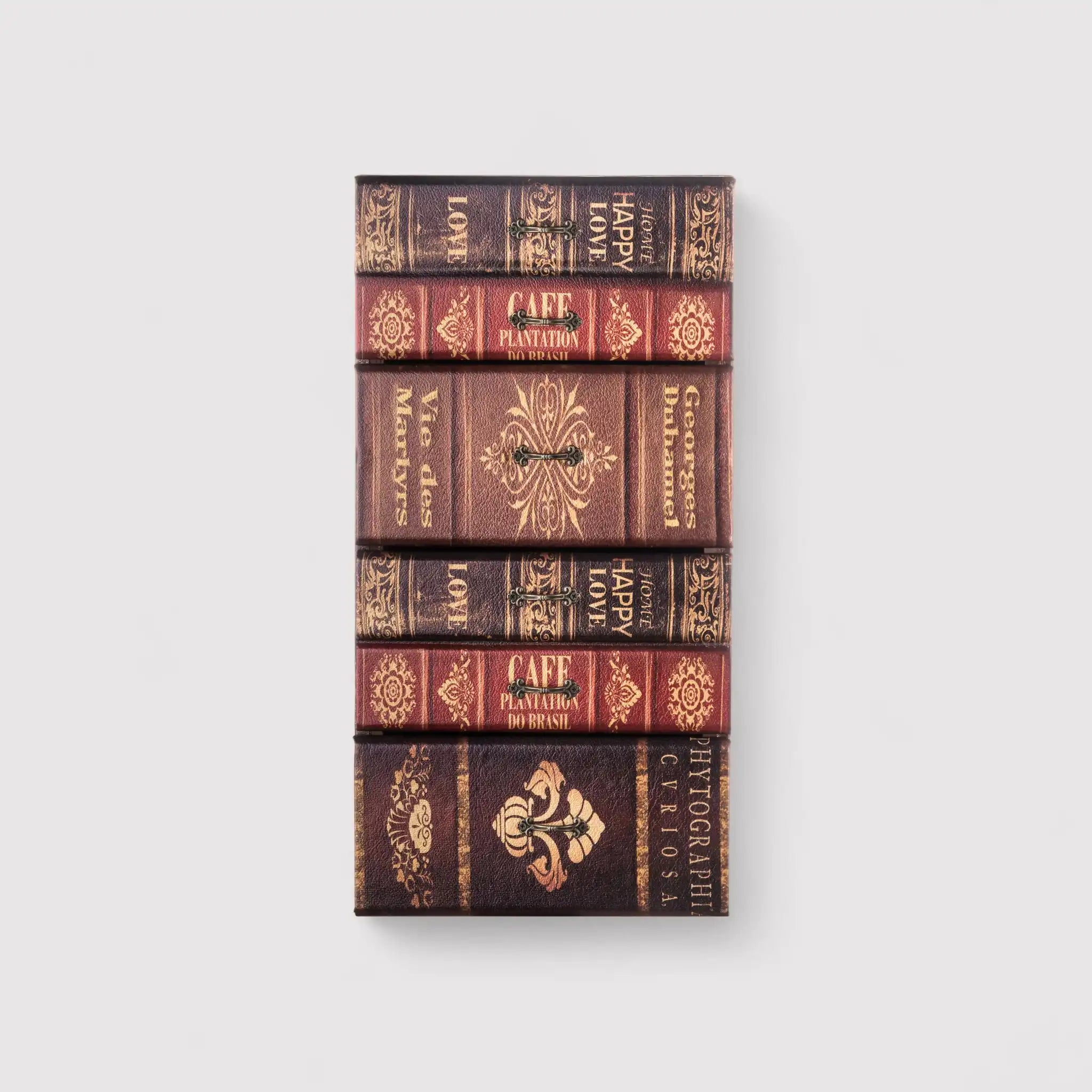 Centella - Cassettiera portagioie marrone a libro con 4 cassetti