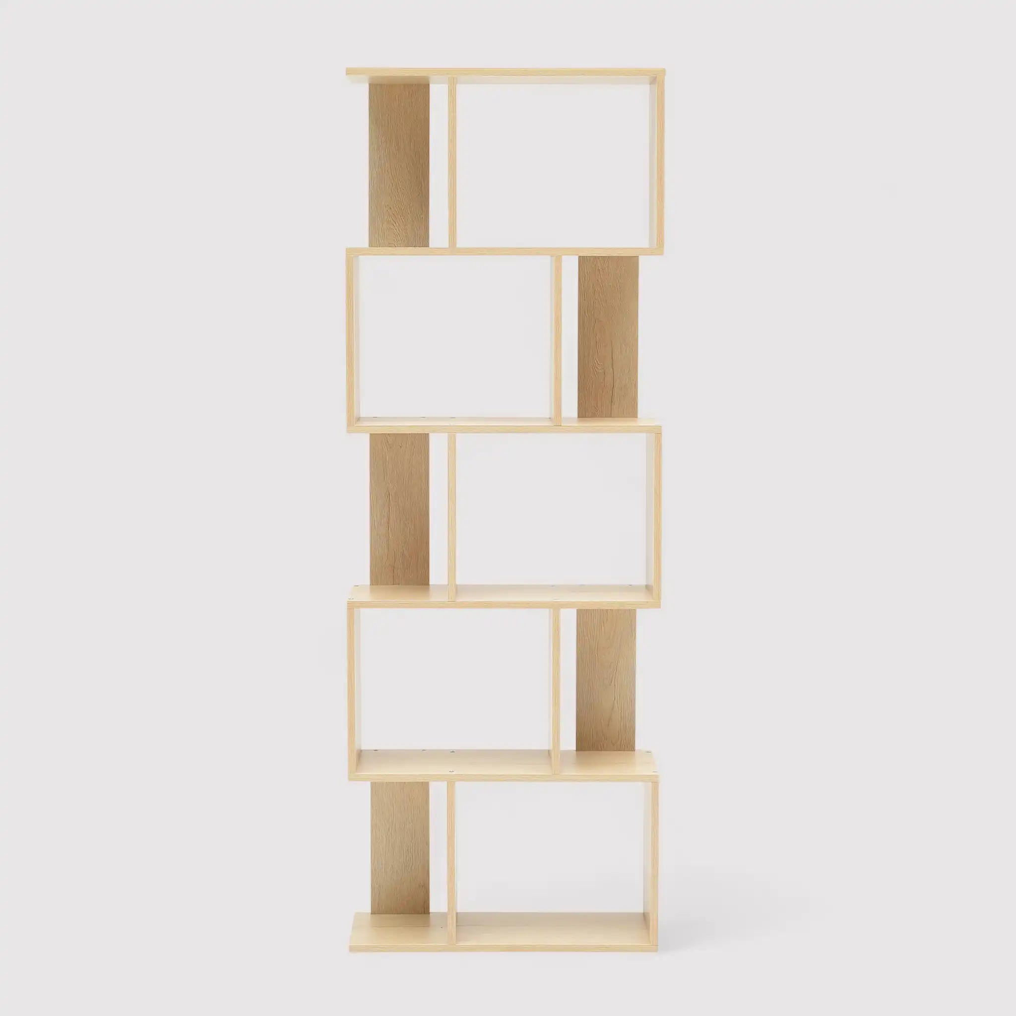 Scirpus - Libreria color rovere chiaro con 5 scaffali