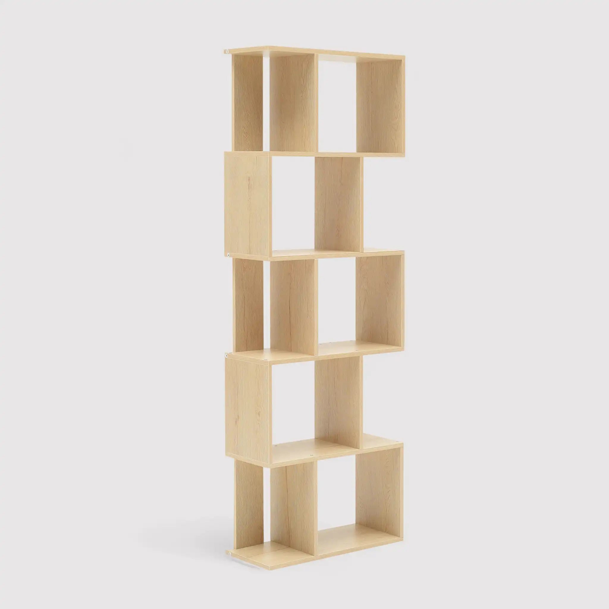 Scirpus - Libreria color rovere chiaro con 5 scaffali