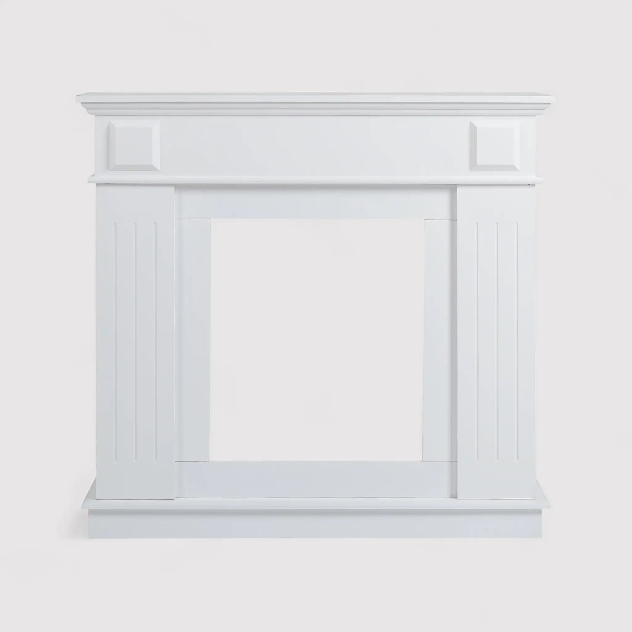 Magnolia - Cornice camino decorativa bianca classica