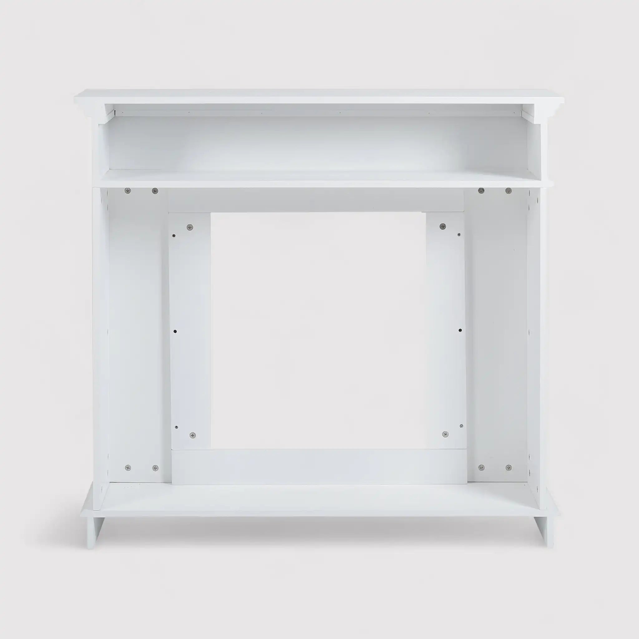 Magnolia - Cornice camino decorativa bianca classica