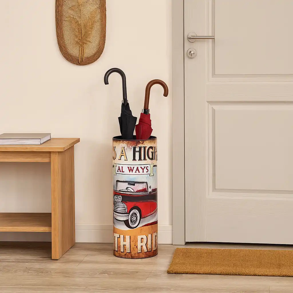 Ceropegia - Portaombrelli tondo con stampa in stile rétro