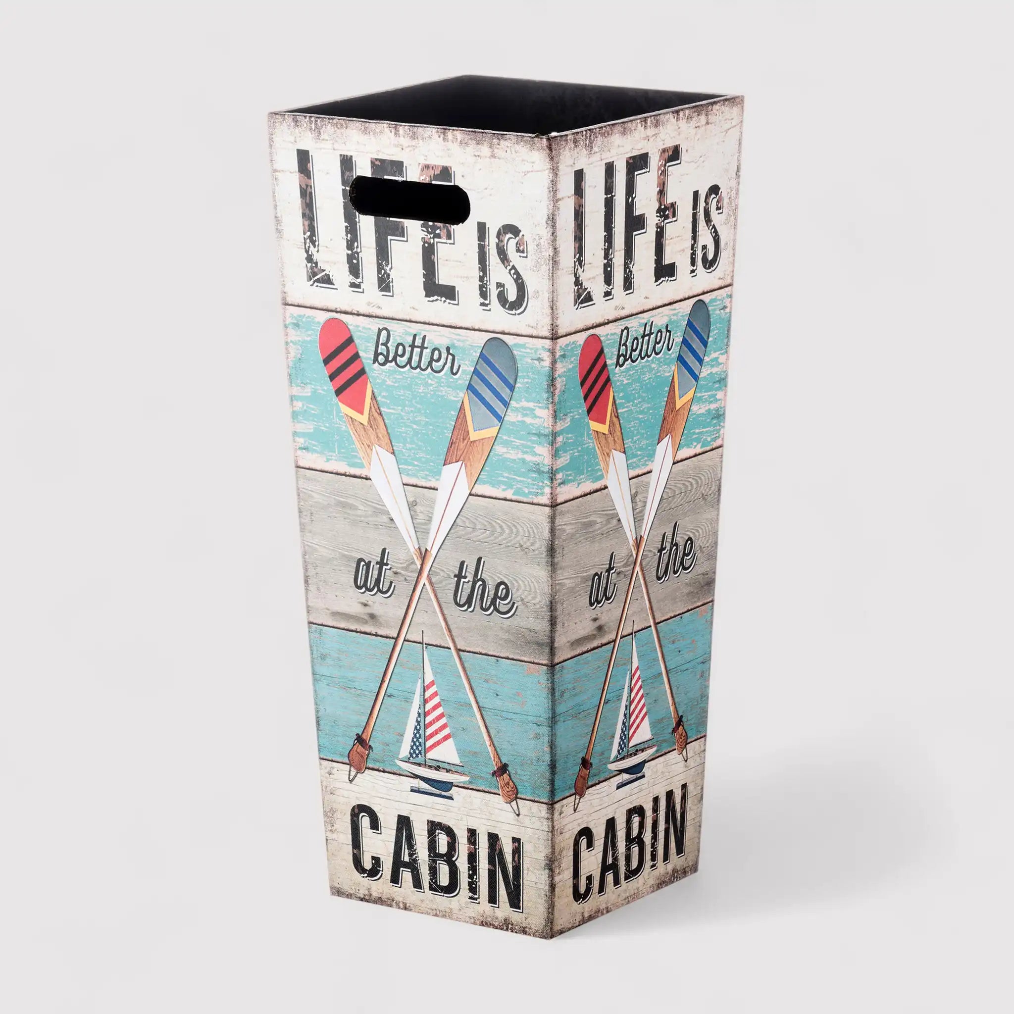 Viperina - Portaombrelli grigio e celeste in stile marinaro