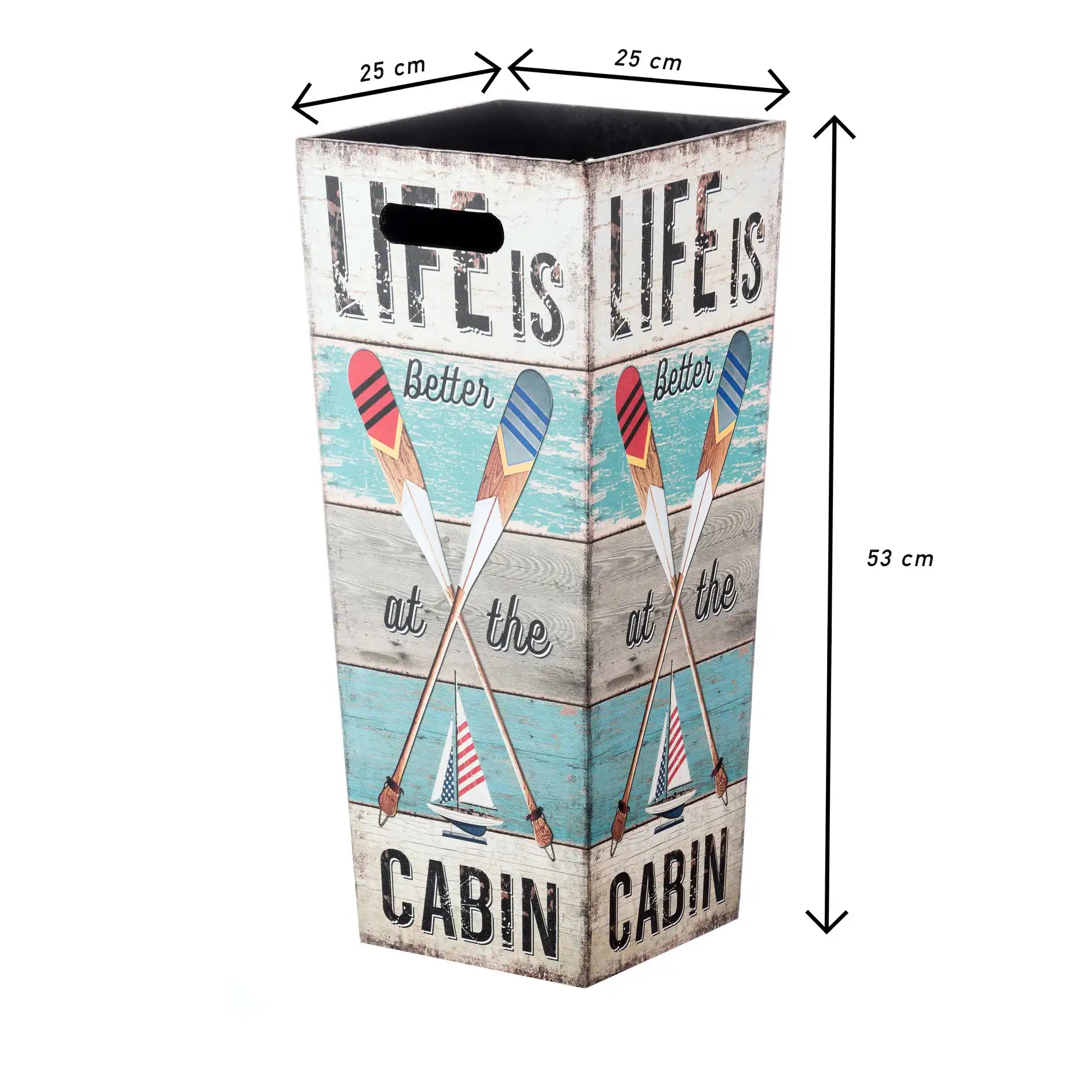 Viperina - Portaombrelli grigio e celeste in stile marinaro