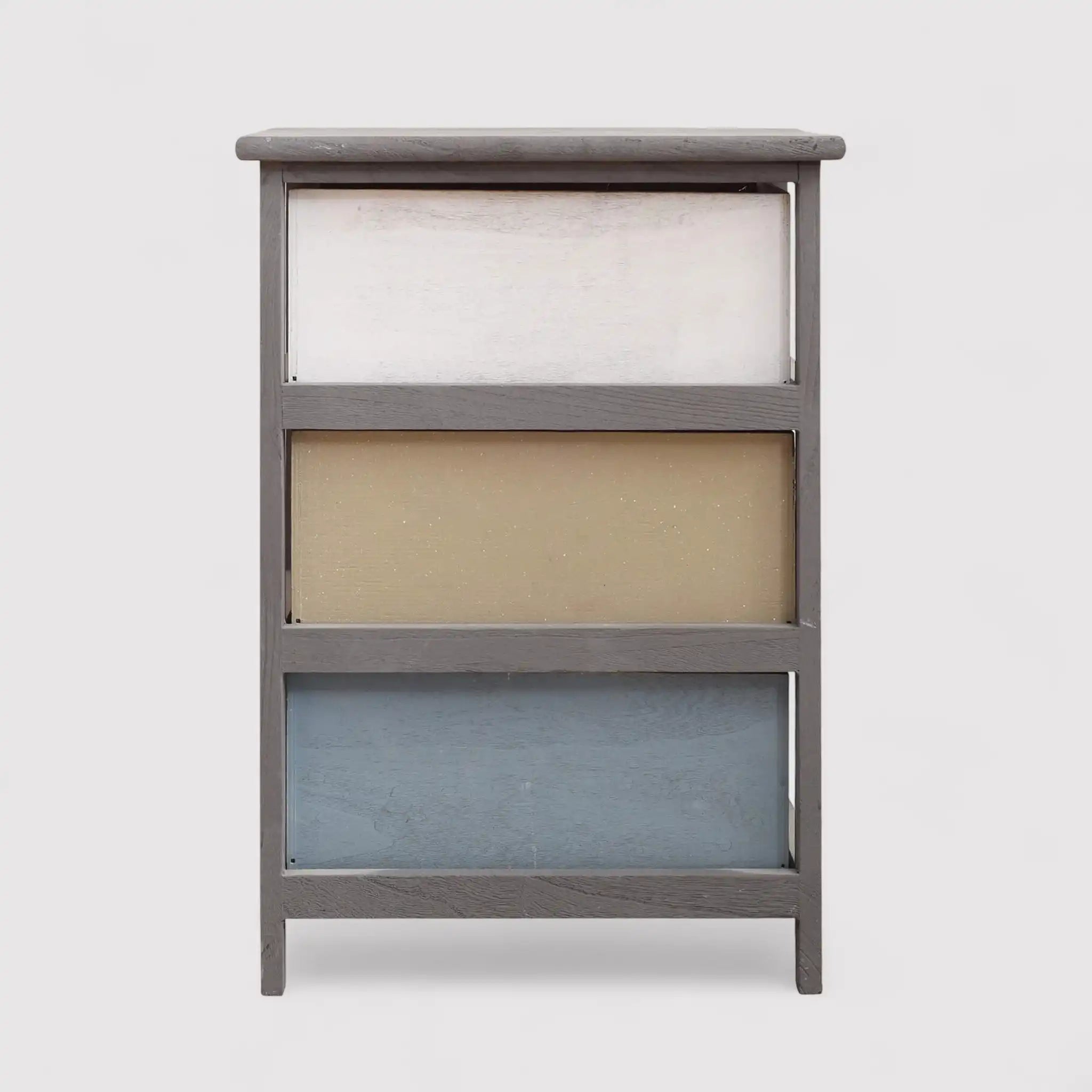 Flox - Comodino colorato in stile vintage con 3 cassetti