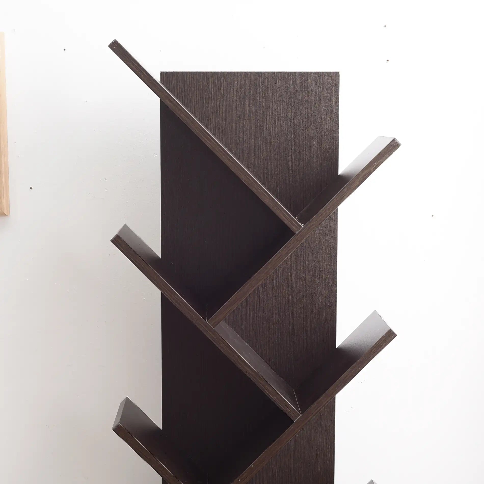 Kudzu - Libreria moderna marrone wengé con 10 ripiani