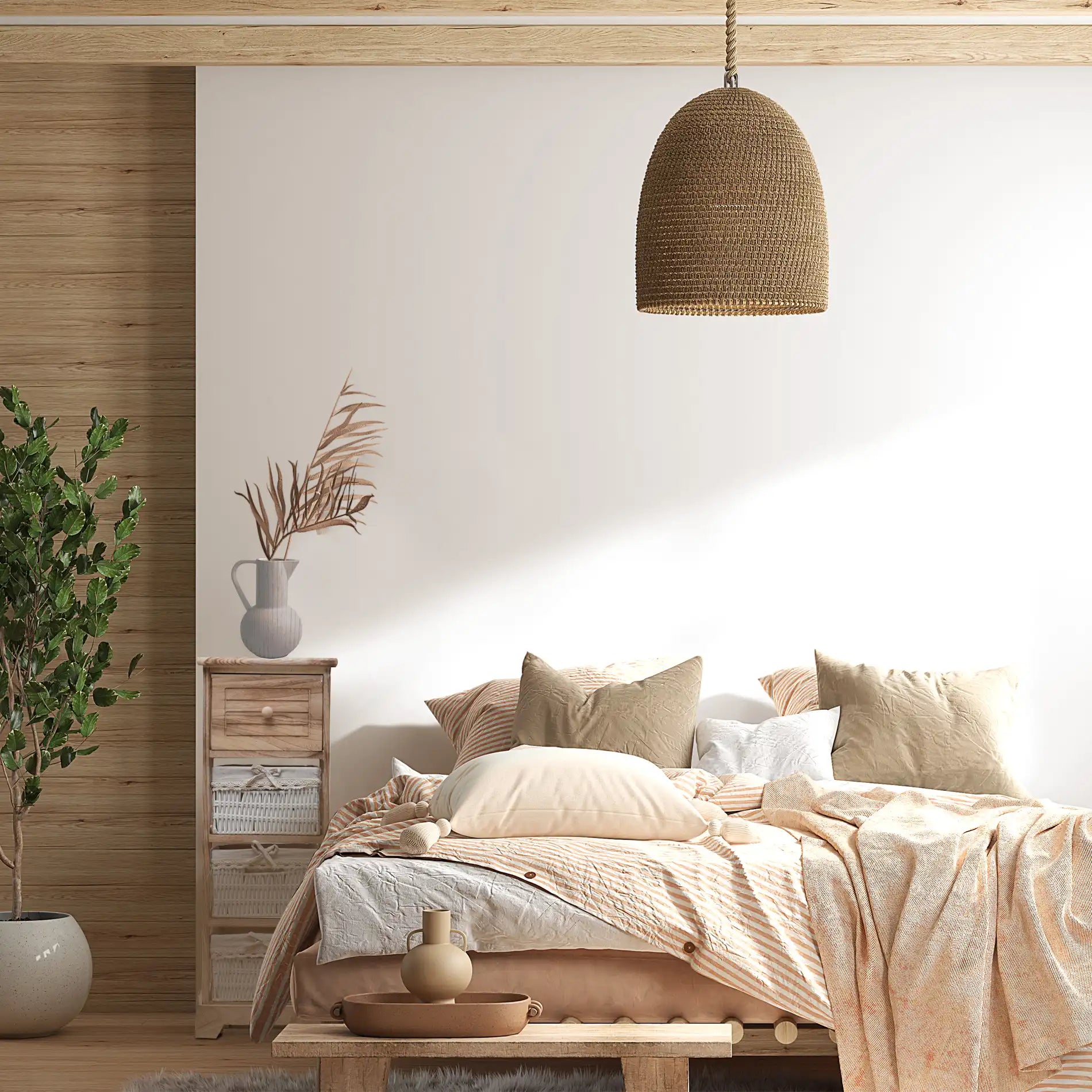 Peonia - Cassettiera provenzale con 1 cassetto e 3 ceste