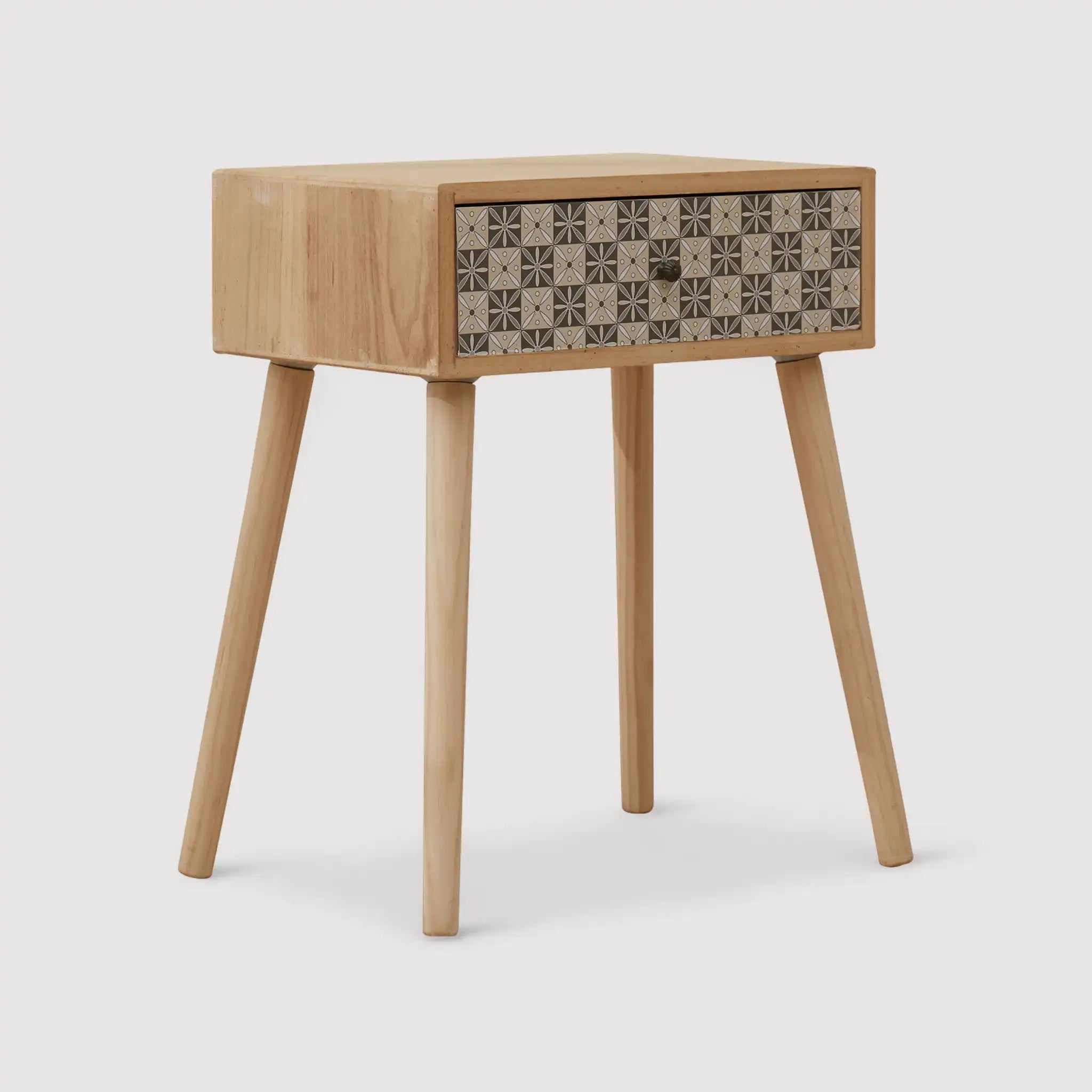 Narciso - Comodino design quadrato in stile scandinavo