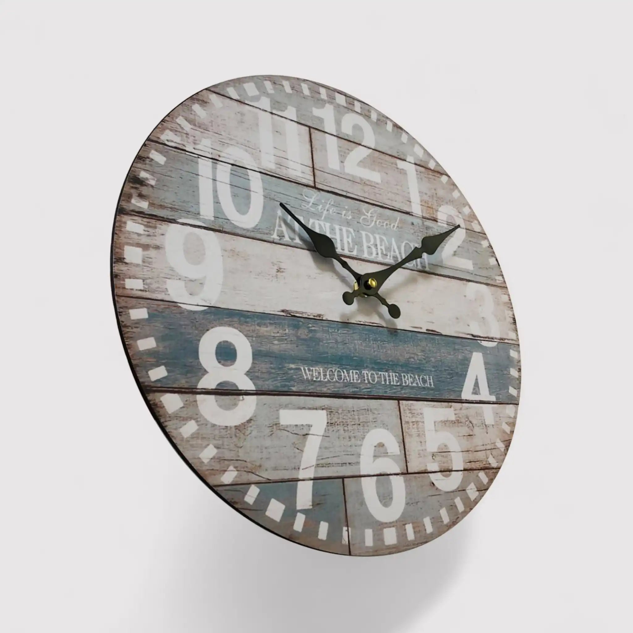 Oleandro - Orologio da parete vintage azzurro e bianco