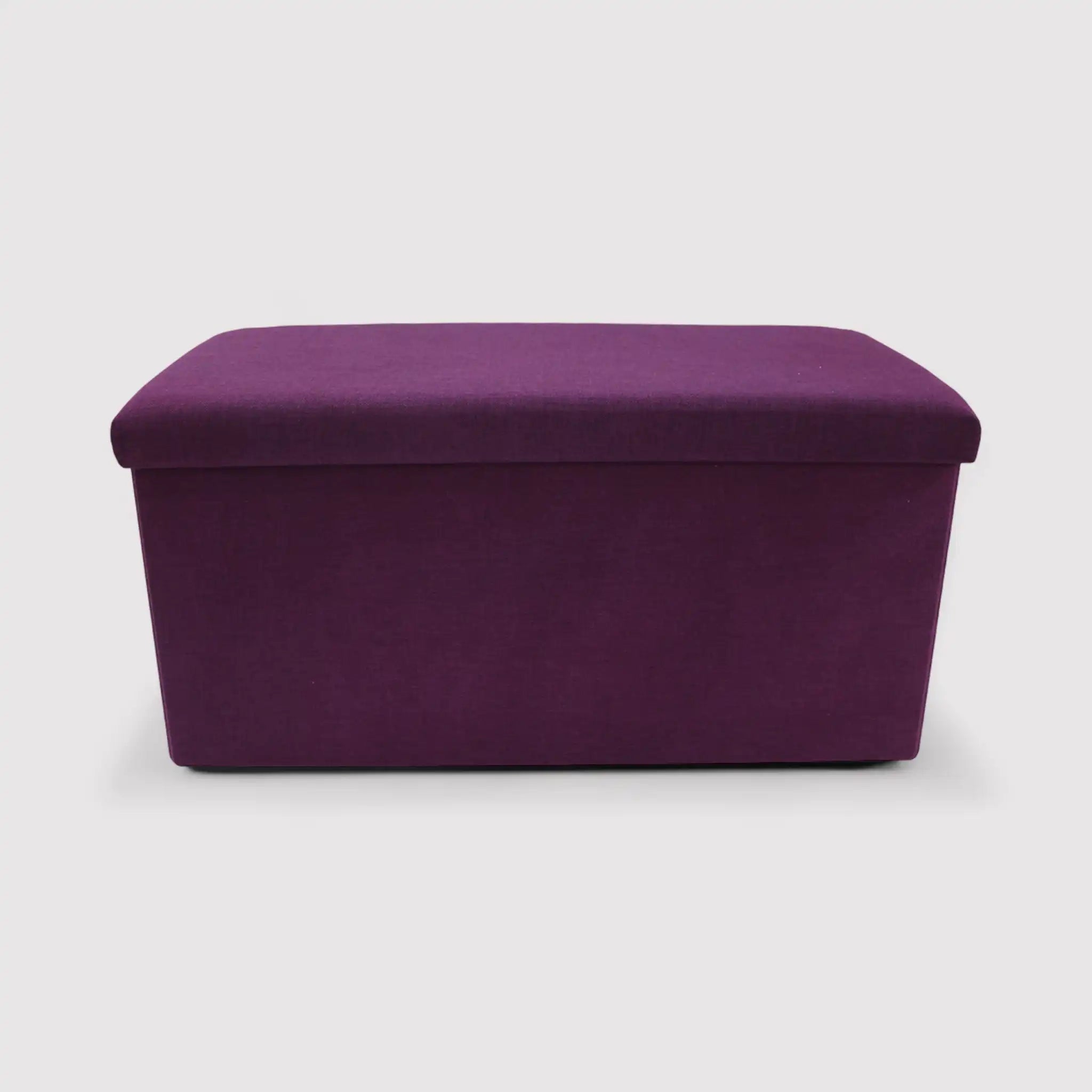 Litchi - Pouf a panca portaoggetti viola in stile moderno