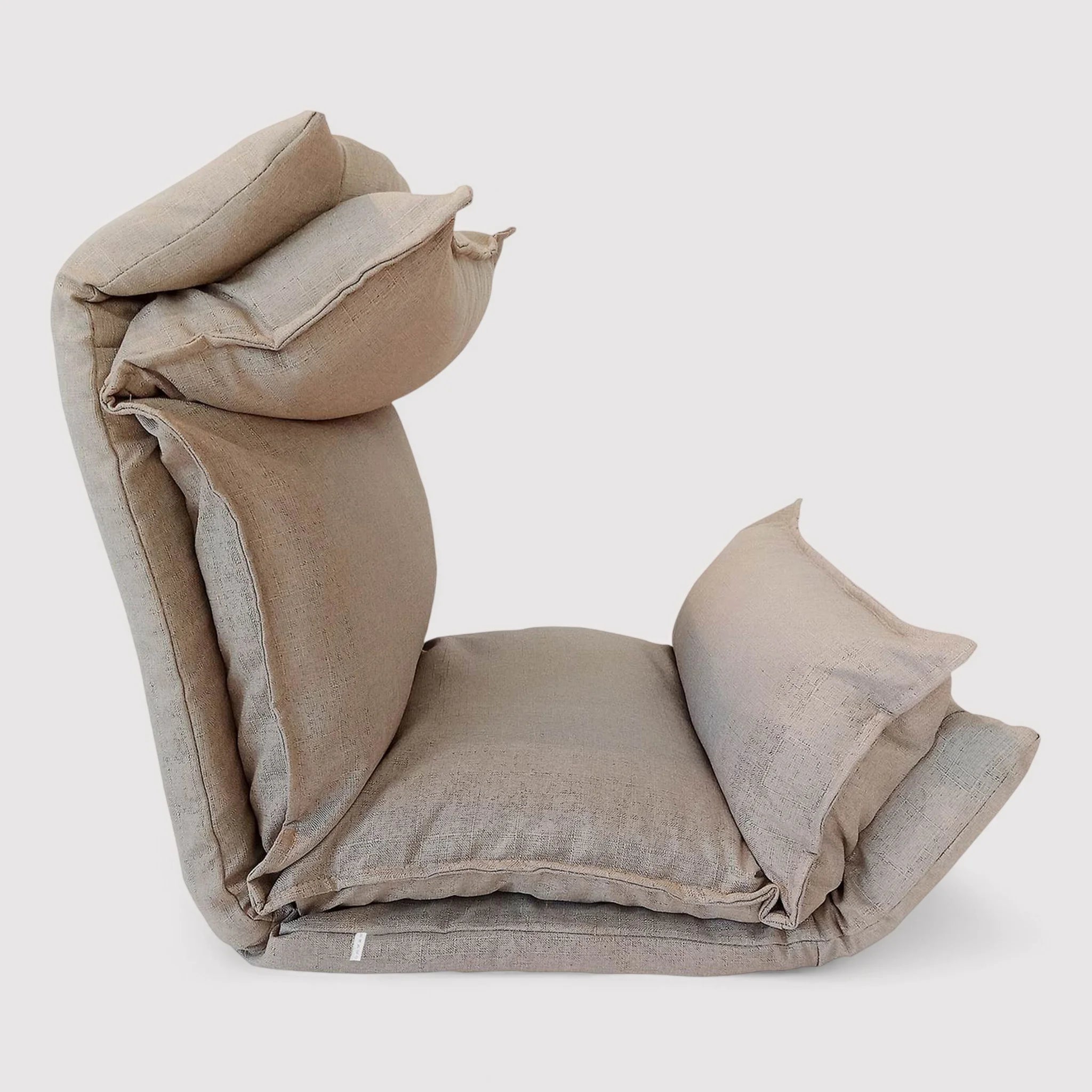 Malobe - Poltrona da meditazione imbottita e ripiegabile beige