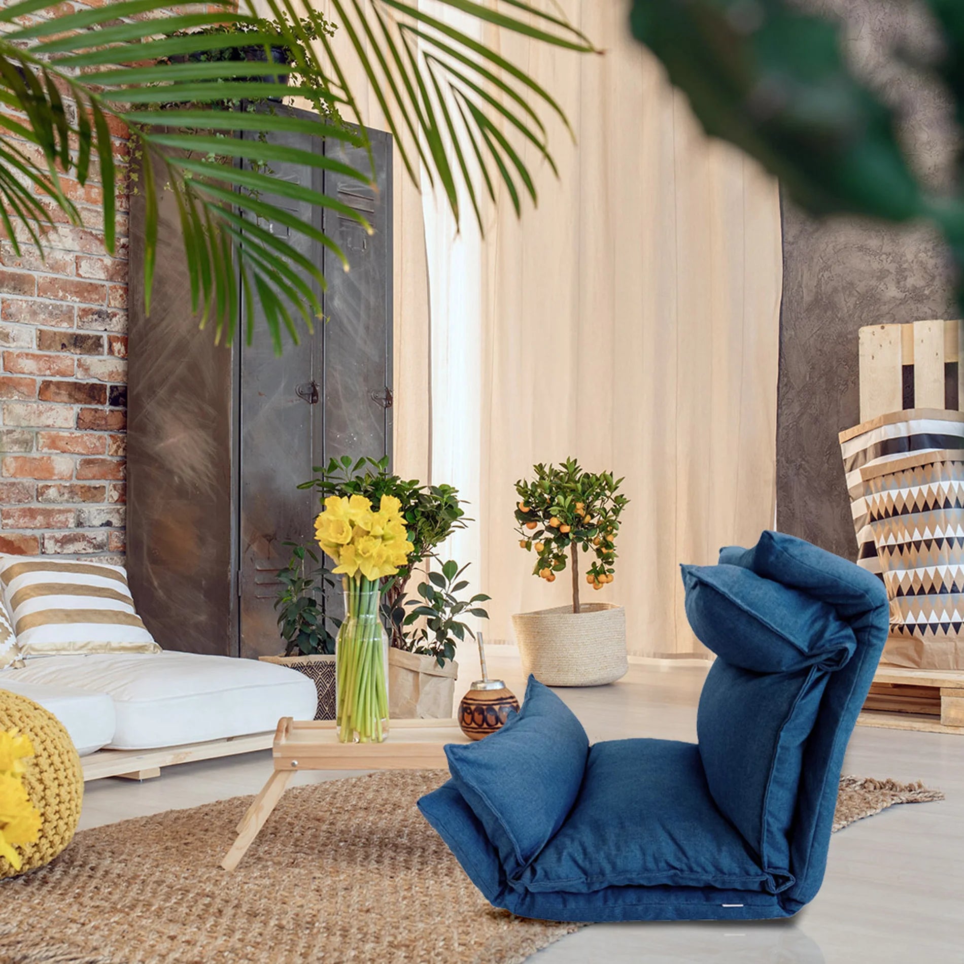 Aquilegia - Poltroncina pieghevole blu scuro