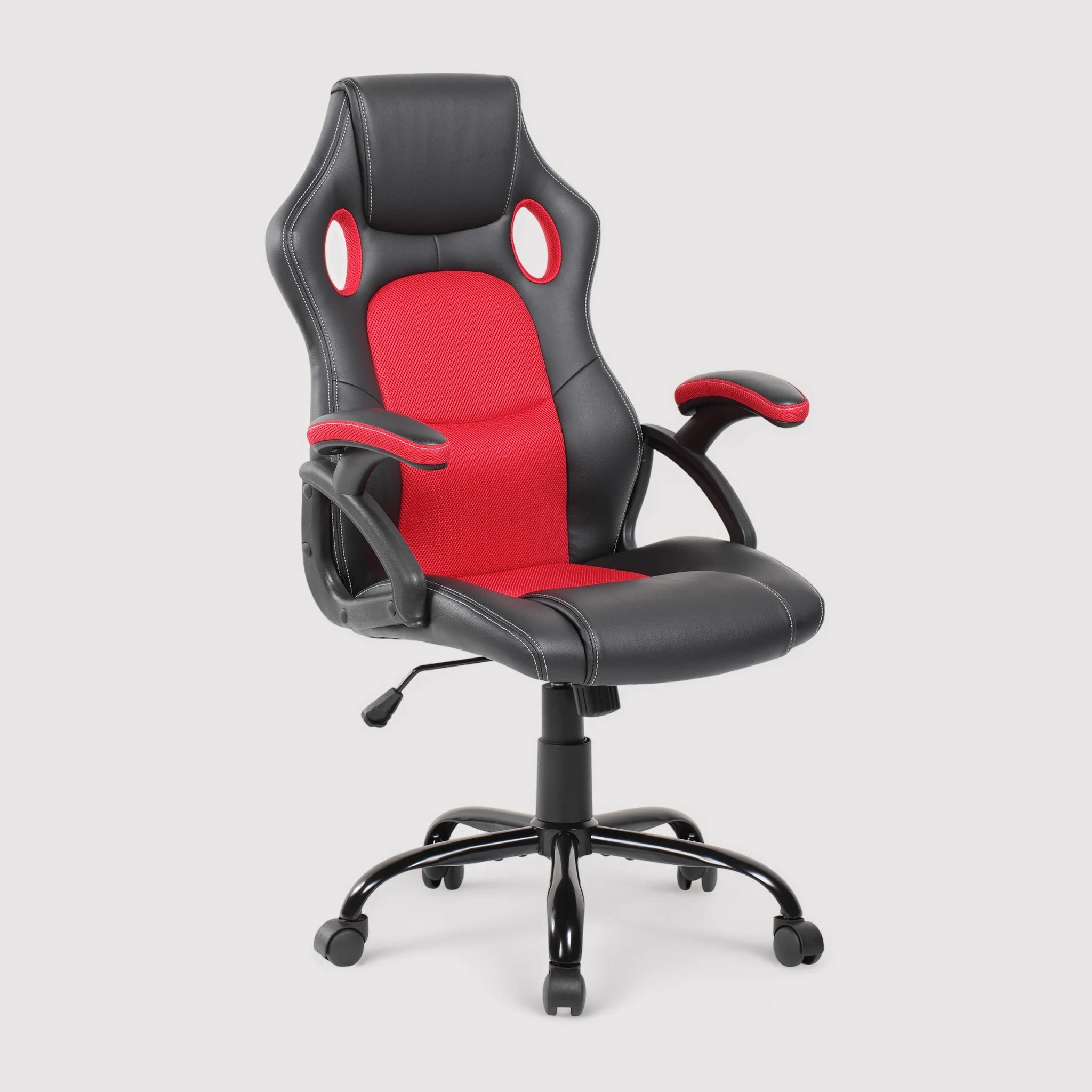 Leonotis - Poltrona da ufficio ergonomica rossa e nera