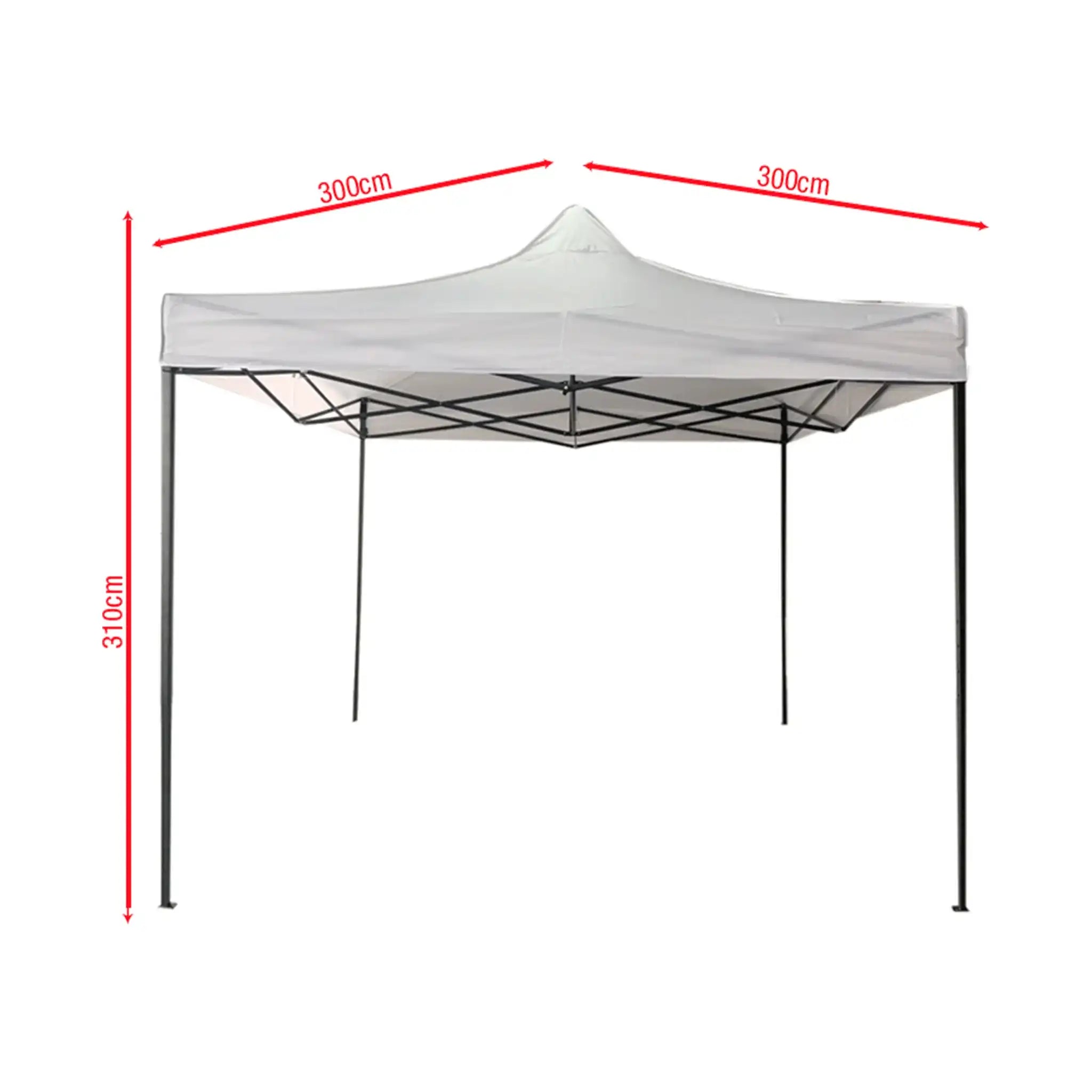 Ilatro - Faltbares 3x3 weißes Pavillon mit wasserdichter Abdeckung