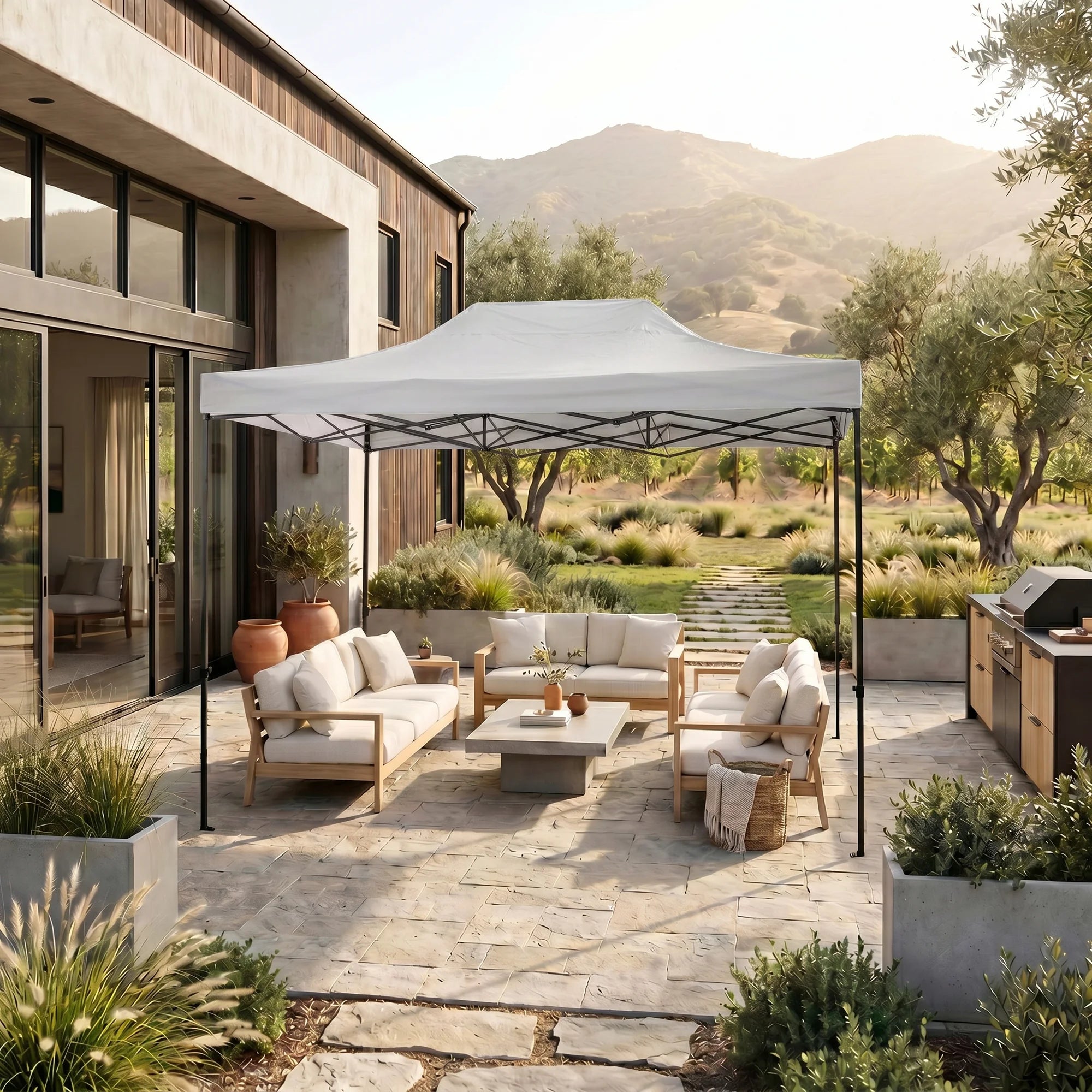 Ginkgo - Gazebo 3x4,5 bianco per fiere e mercati
