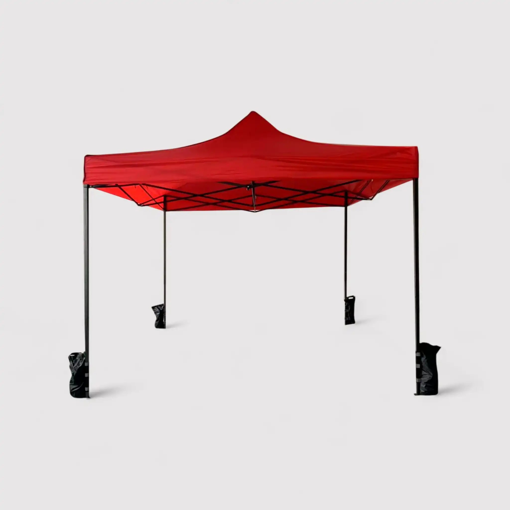 Boldo - Gazebo rosso 3x3 con pesi per esterni
