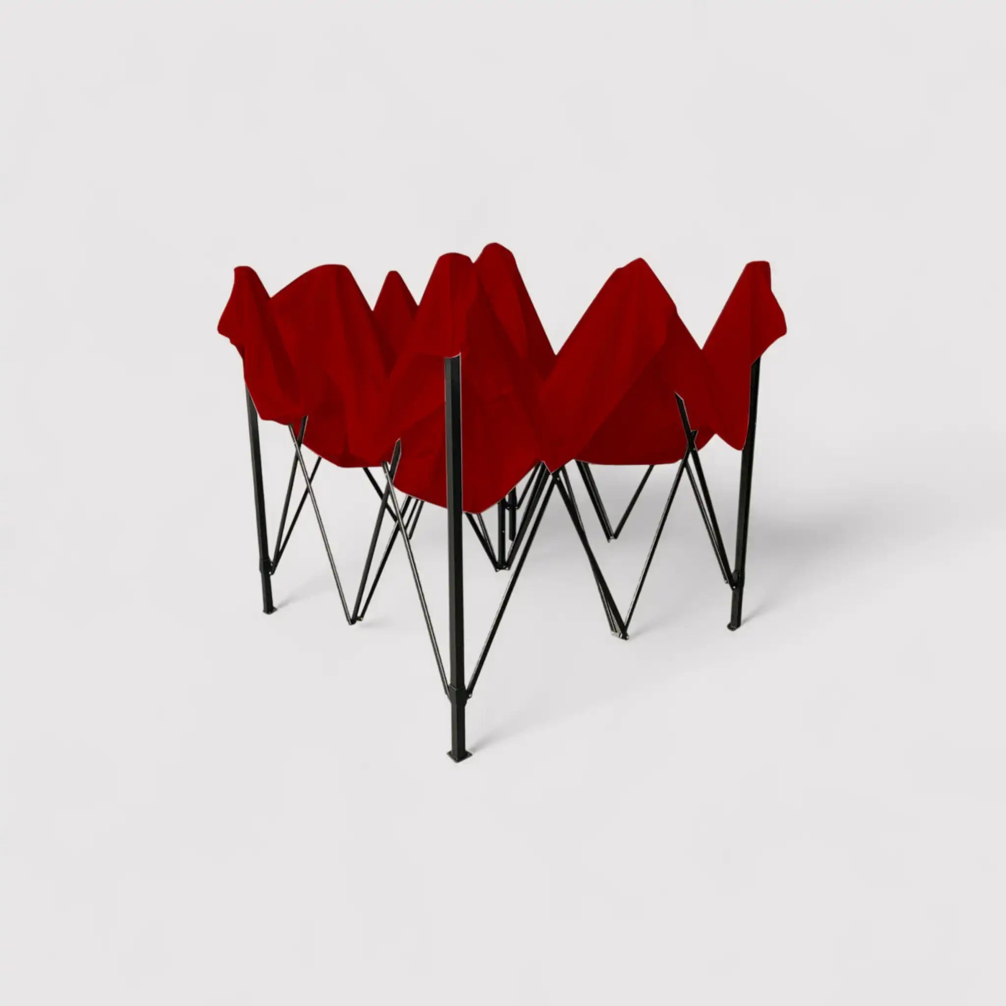 Boldo - Roter 3x3 Pavillon mit Gewichten für den Außenbereich