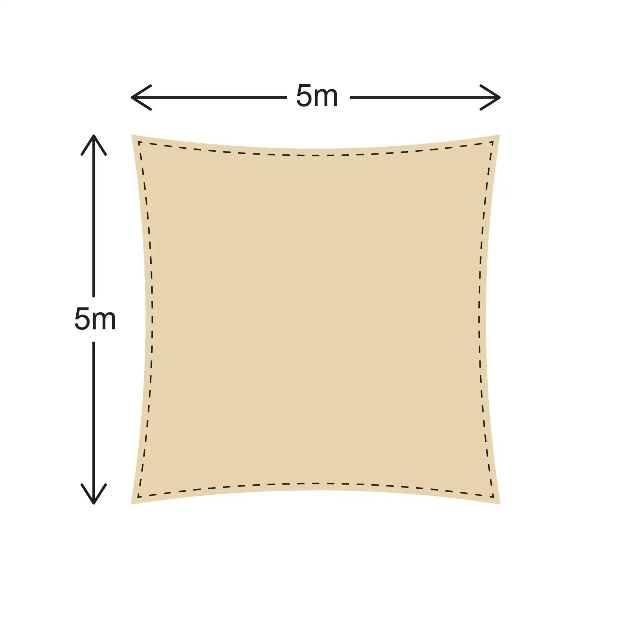 Ceratonia - Voile d'ombrage carrée 5x5 m pour le jardin