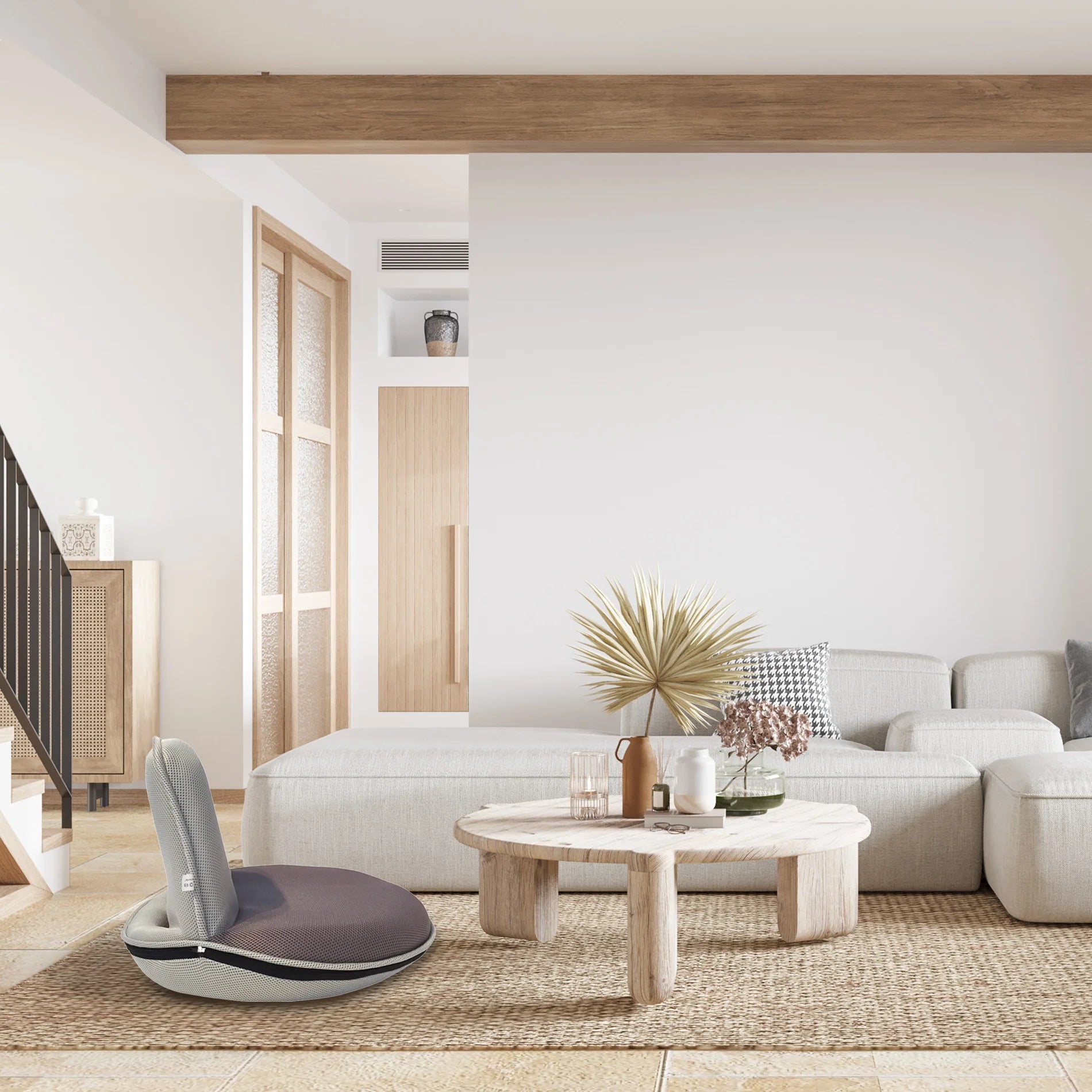 Artemisia - Poltrona pieghevole grigia per yoga o relax