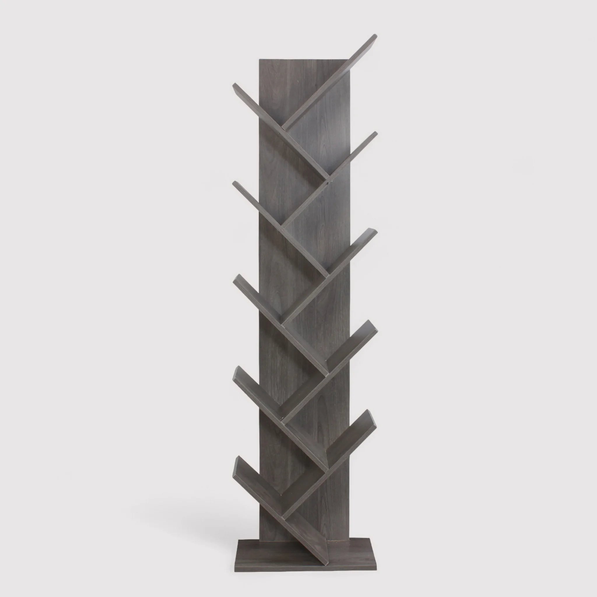 Camaedora - Libreria in stile urban grigia con 10 ripiani