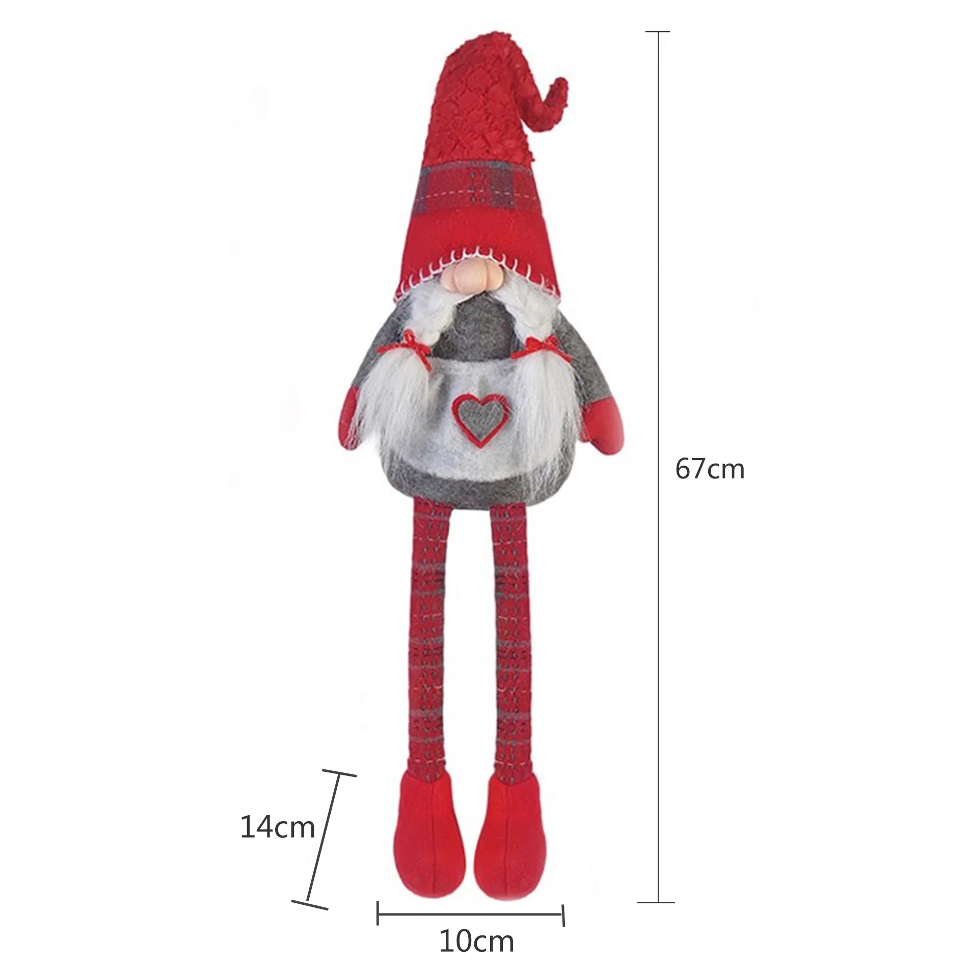 Folletto di Natale donna fermaporta con gambe lunghe